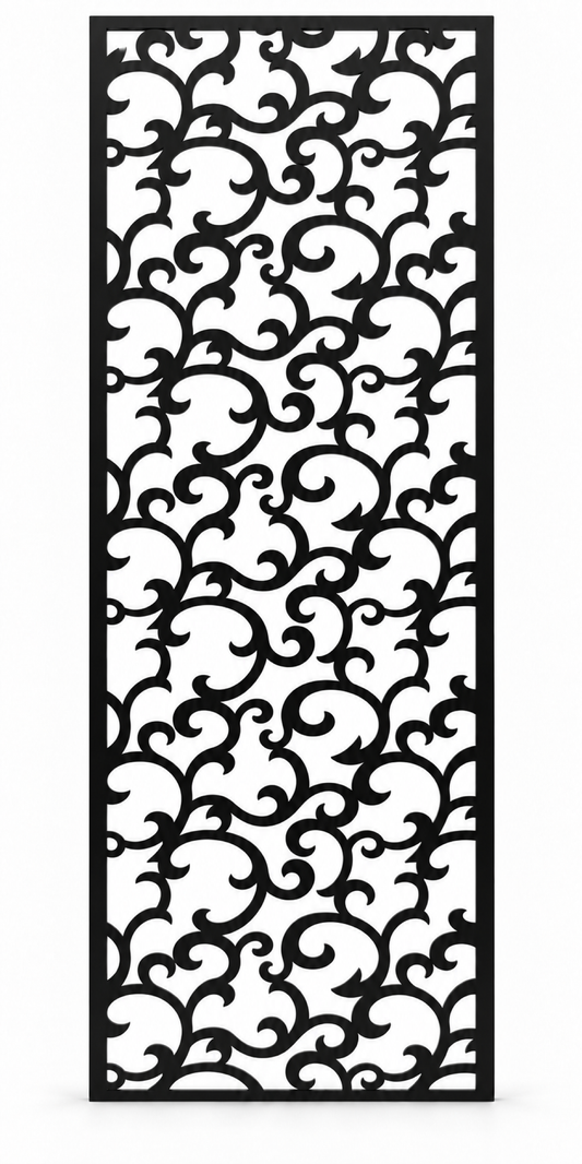 Design 240 Flowing Cloud Lattice Laser Cut Metal Privacy Screen Panel front main view