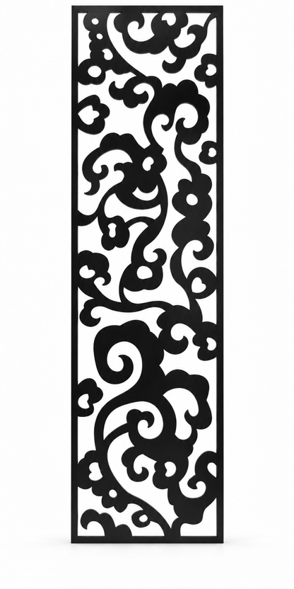 Design 241 Bold Cloud Totem Laser Cut Metal Privacy Screen Panel front main view