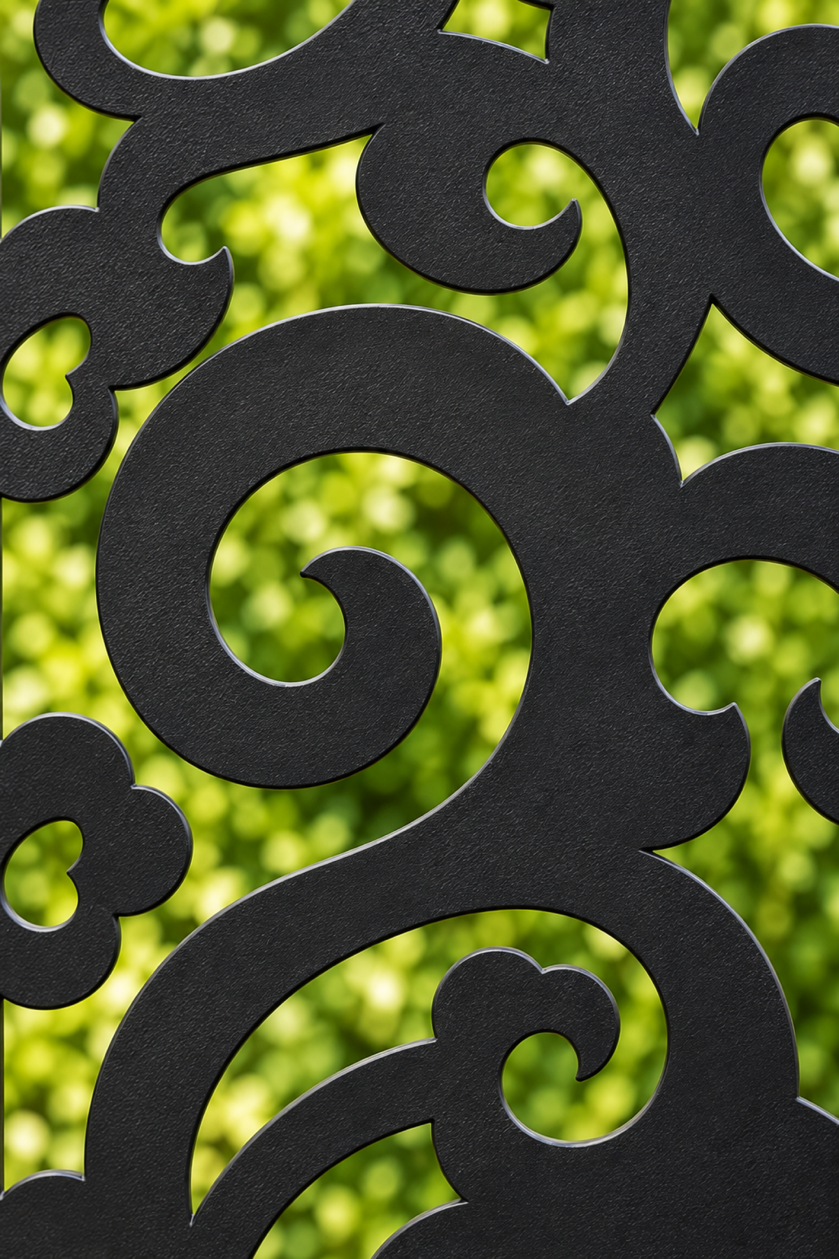 Design 241 Bold Cloud Totem Laser Cut Metal Privacy Screen Panel close-up detail view