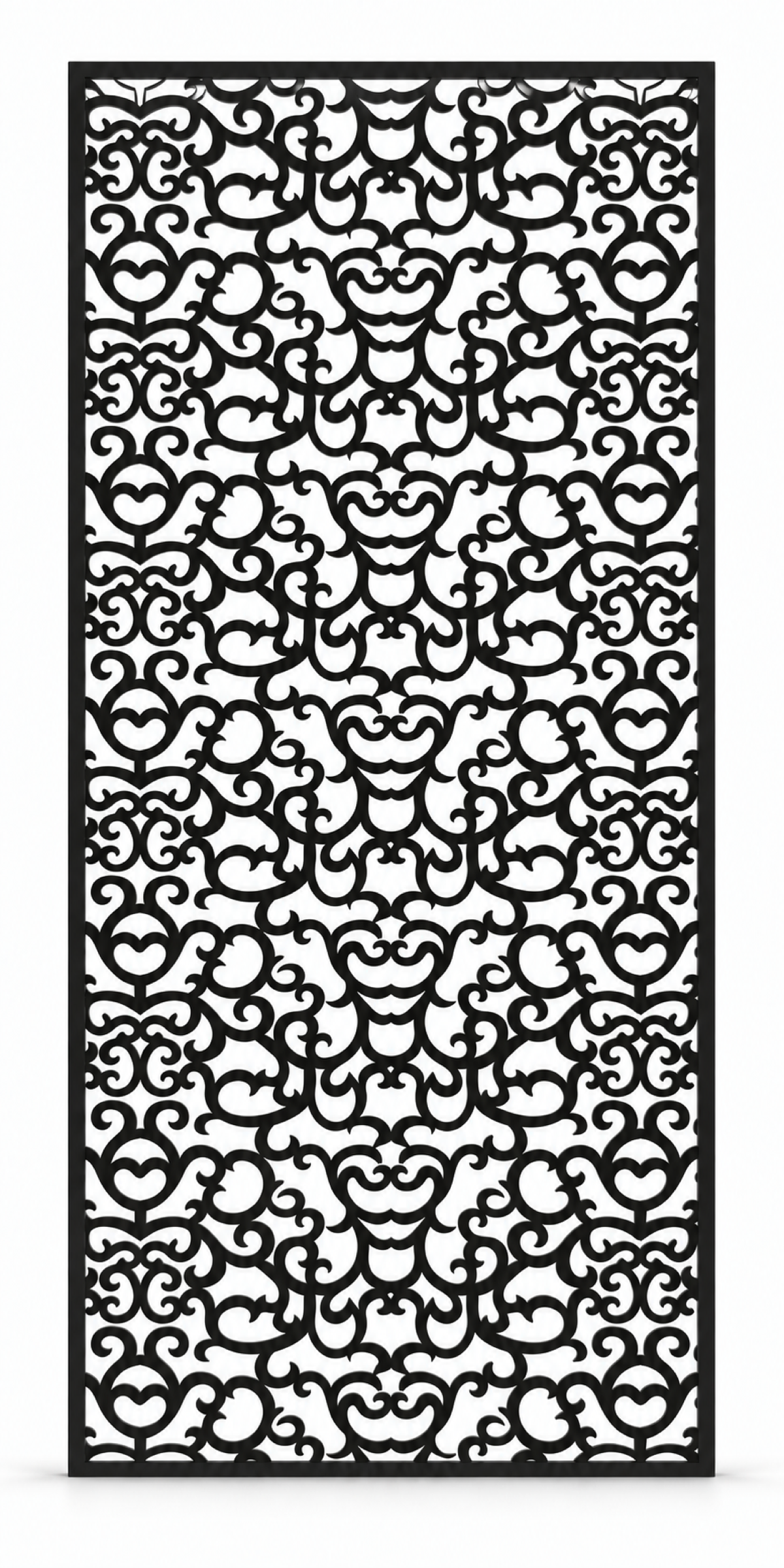 Design 242 Dense Cloud Tapestry Laser Cut Metal Privacy Screen Panel front main view