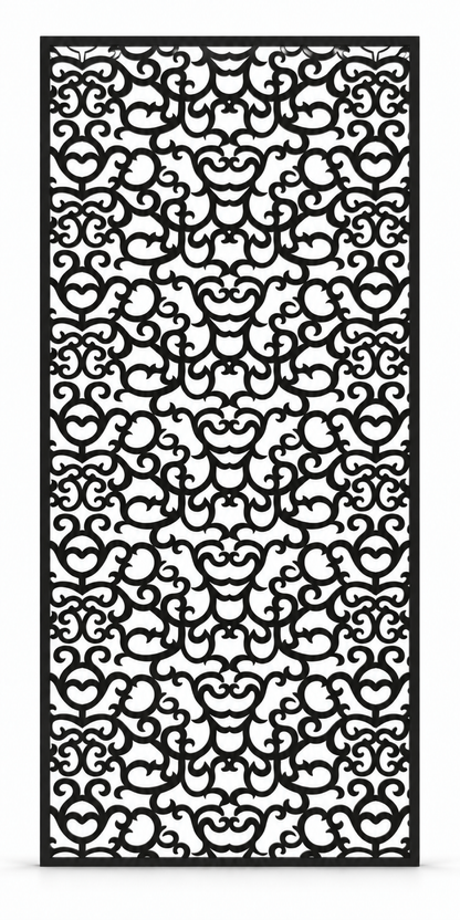 Design 242 Dense Cloud Tapestry Laser Cut Metal Privacy Screen Panel front main view