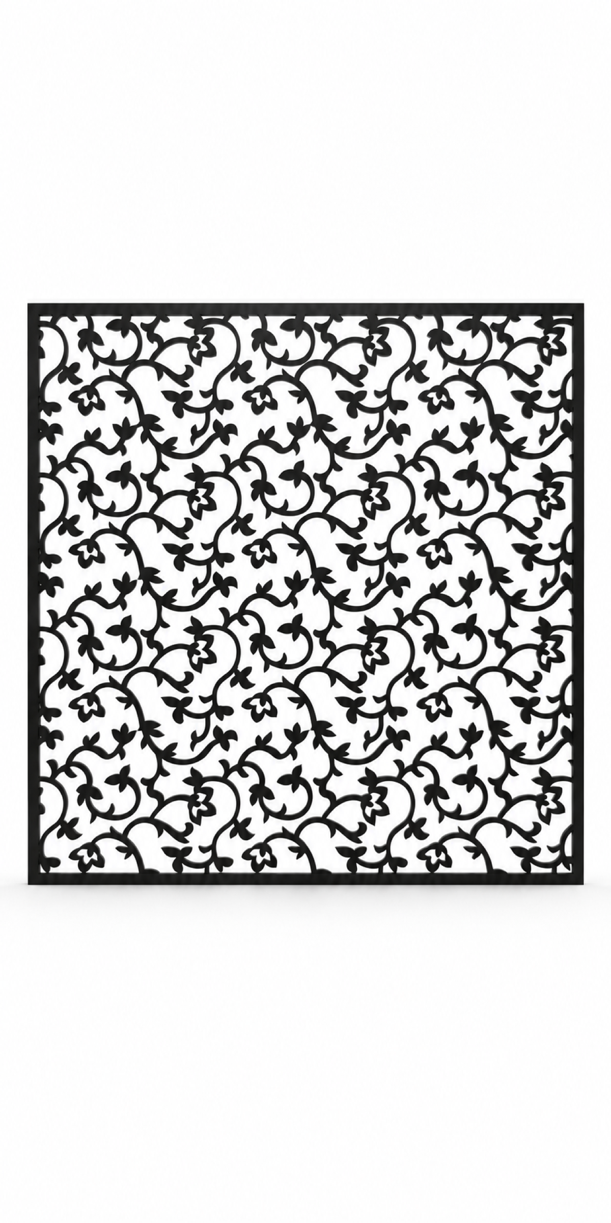 Design 243 Mini Leaf Scatter Laser Cut Metal Privacy Screen Panel front main view