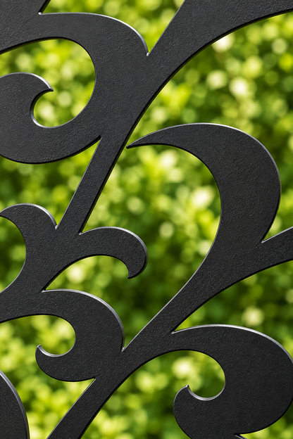 Design 244 Wave Crest Repeat Laser Cut Metal Privacy Screen Panel close-up detail view