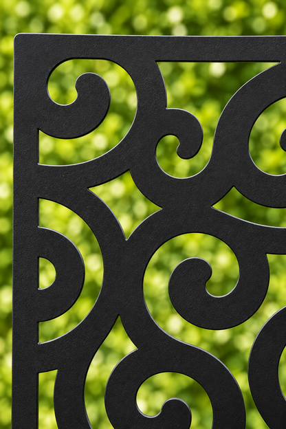 Design 249 Dense Wave Cloud Laser Cut Metal Privacy Screen Panel close-up detail view
