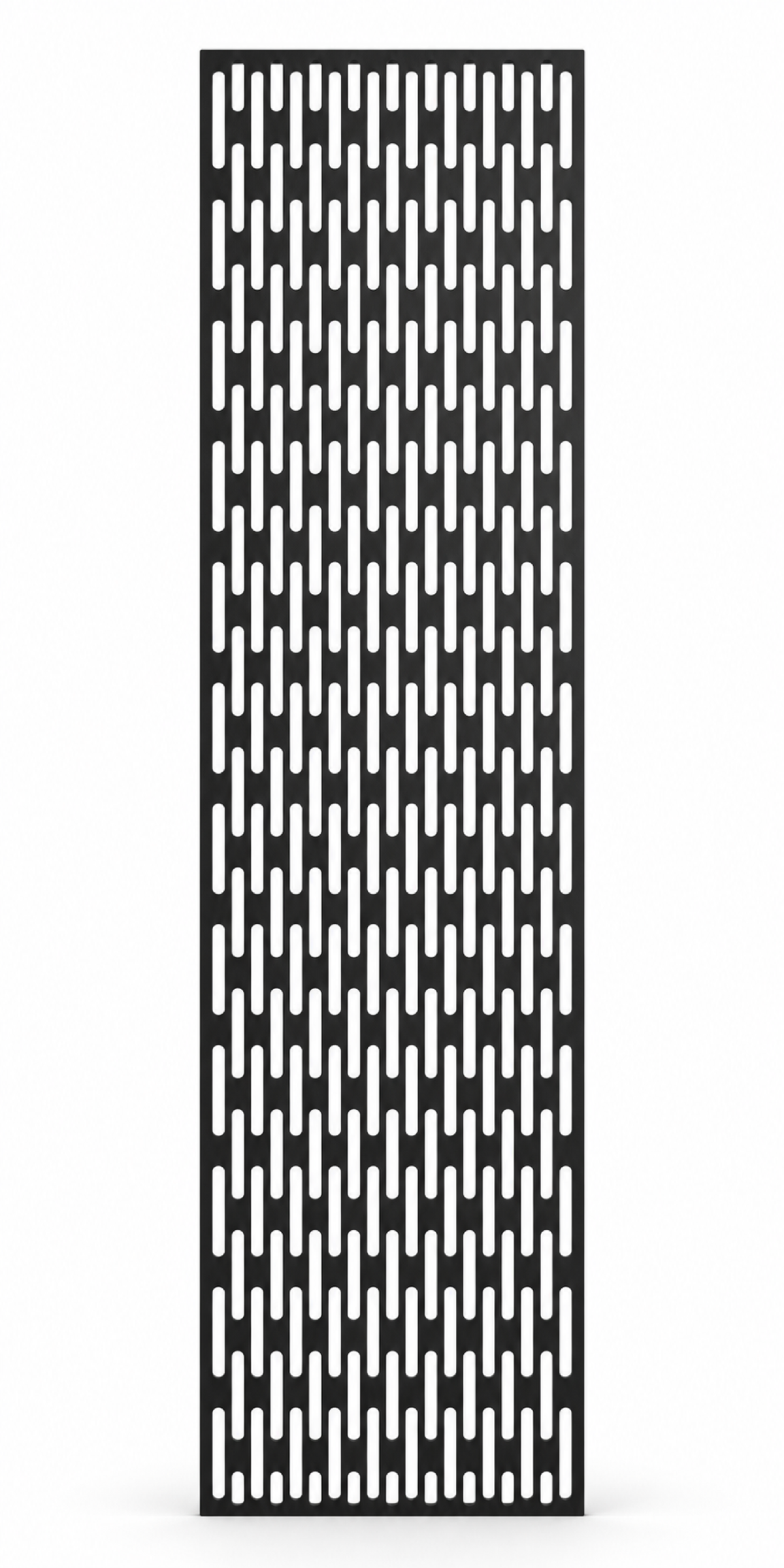 Design 250 Vertical Slot Rhythm Laser Cut Metal Privacy Screen Panel front main view