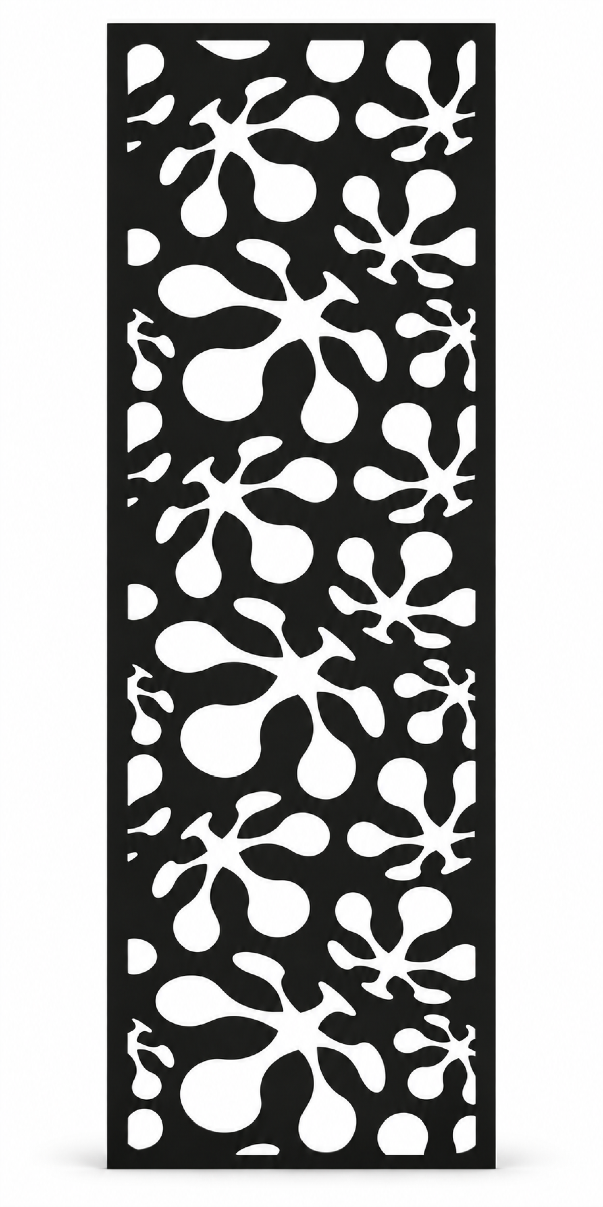 Design 255 Starburst Pebble Scatter Laser Cut Metal Privacy Screen Panel front main view