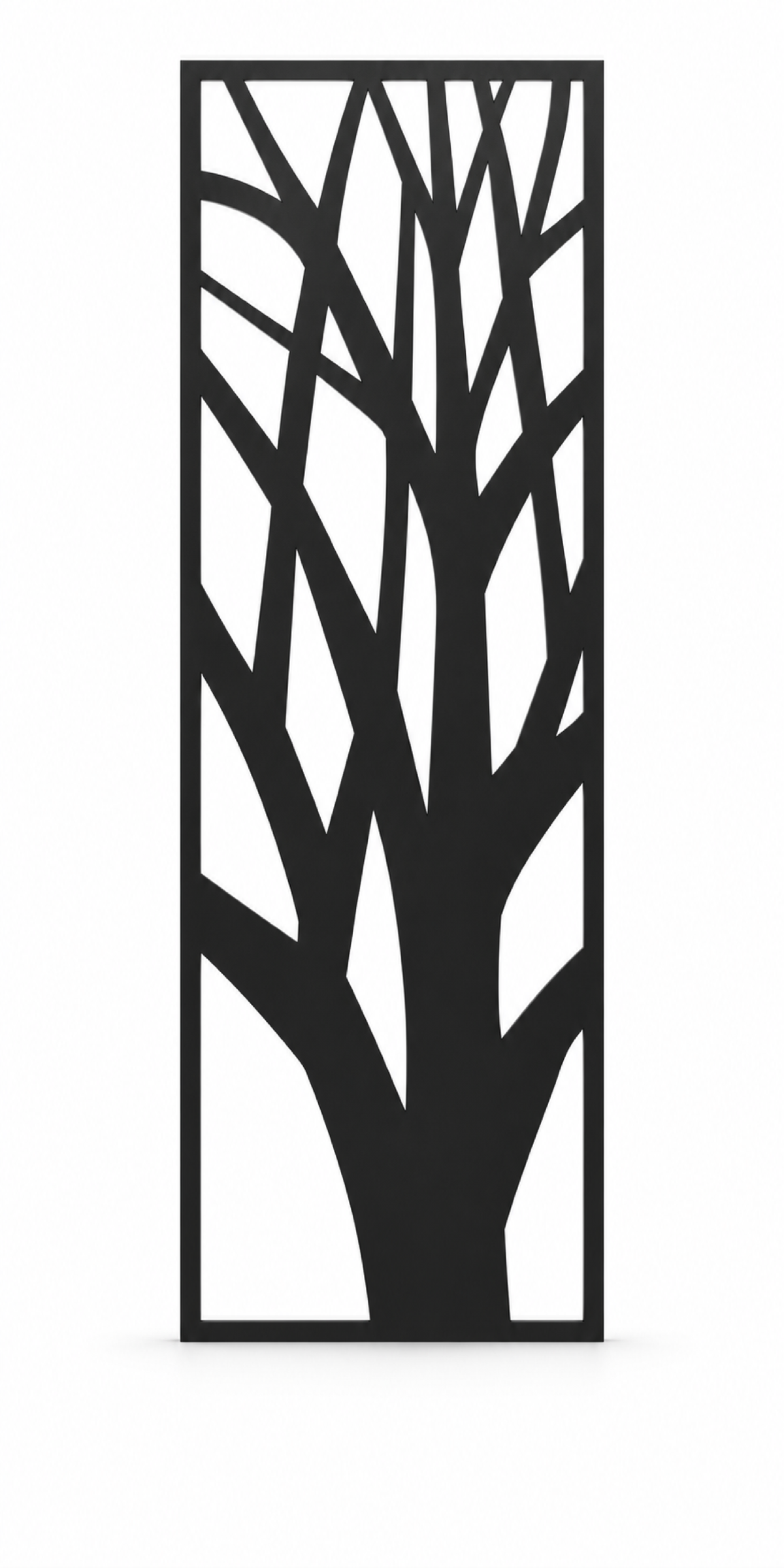 Design 256 Forest Trunk Branches Laser Cut Metal Privacy Screen Panel front main view