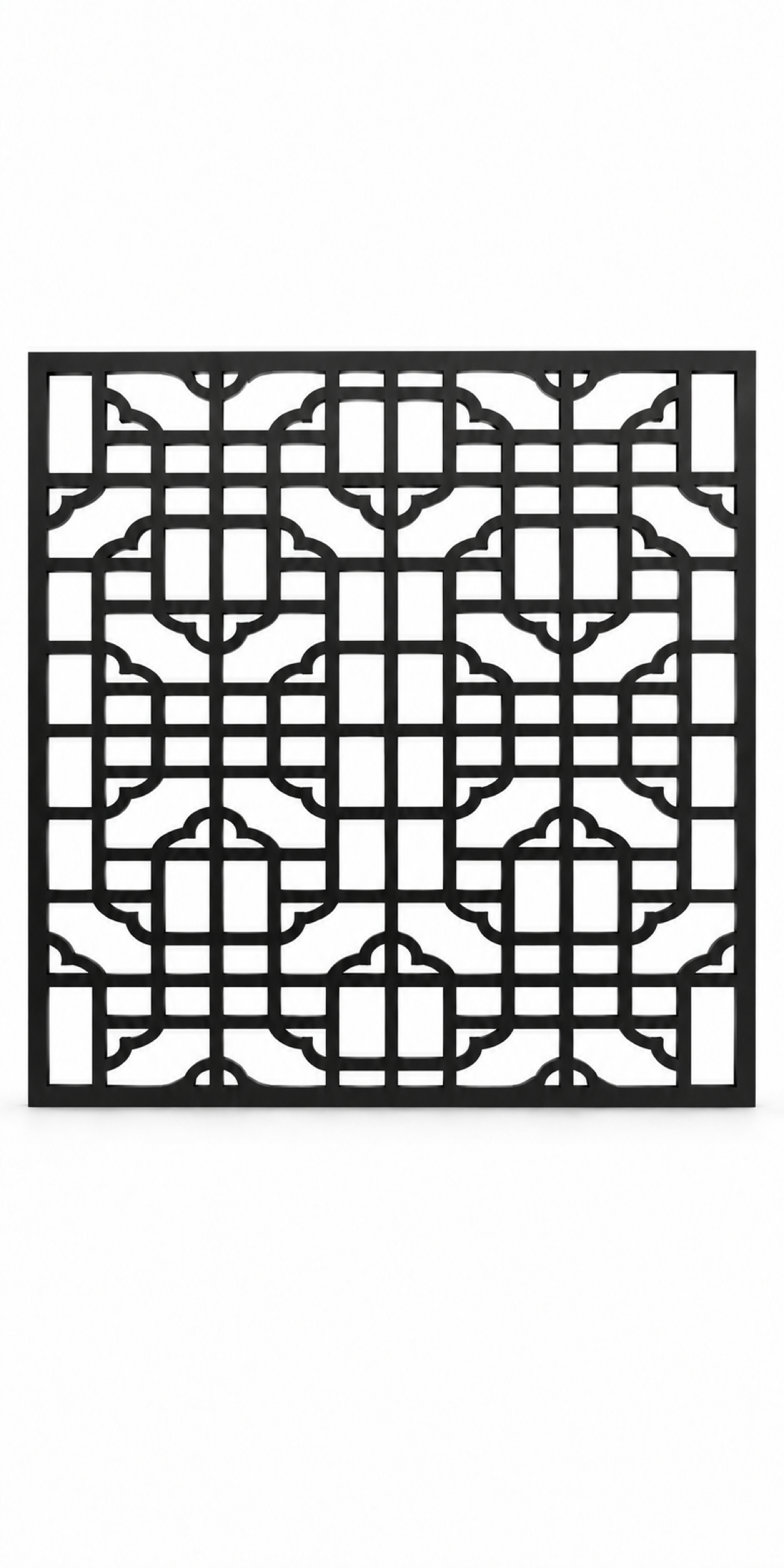 Design 260 Octagon Lattice Tile Laser Cut Metal Privacy Screen Panel front main view
