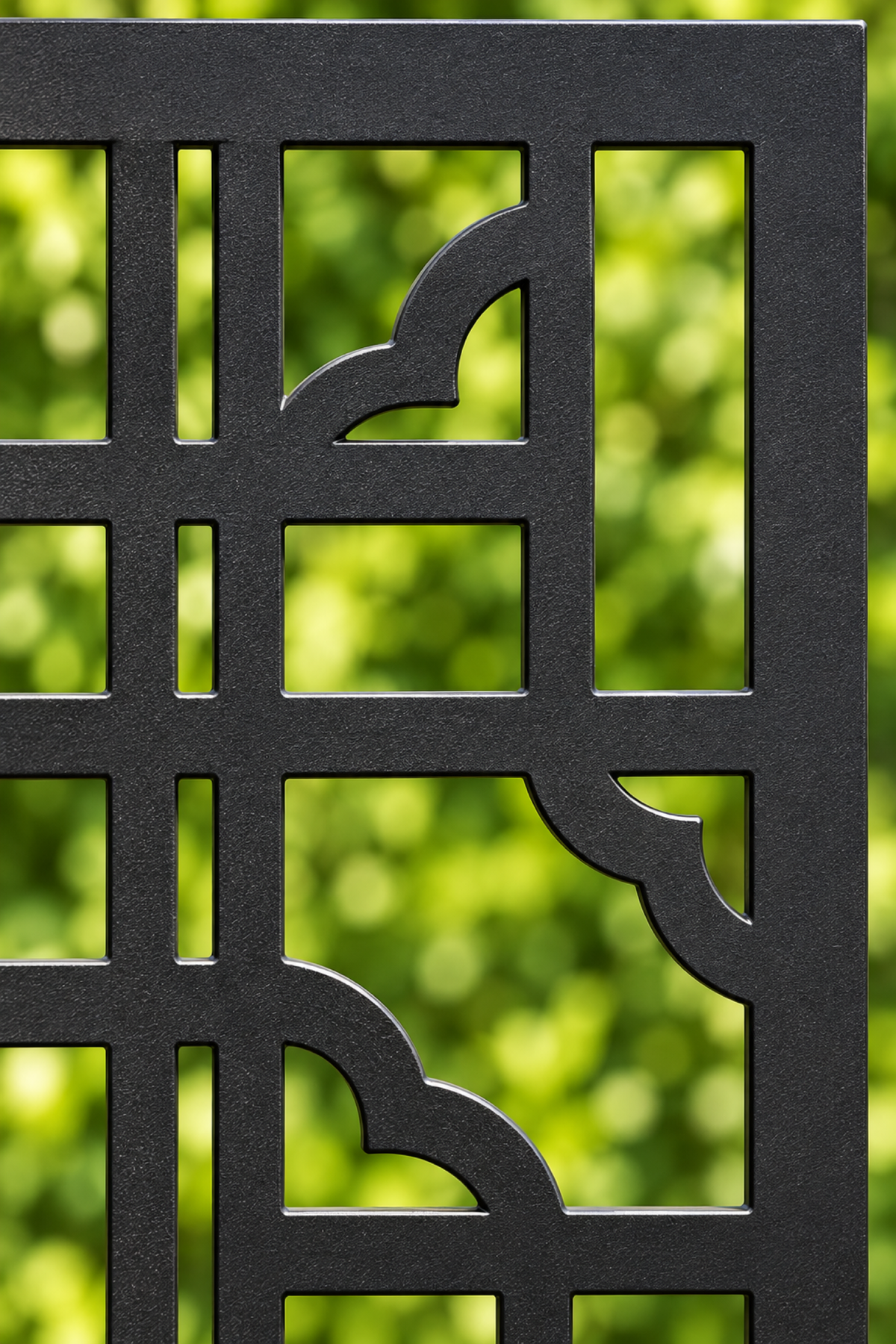 Design 260 Octagon Lattice Tile Laser Cut Metal Privacy Screen Panel close-up detail view