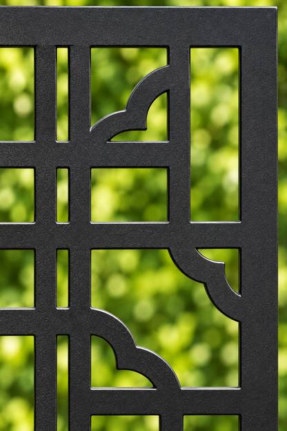 Design 260 Octagon Lattice Tile Laser Cut Metal Privacy Screen Panel close-up detail view