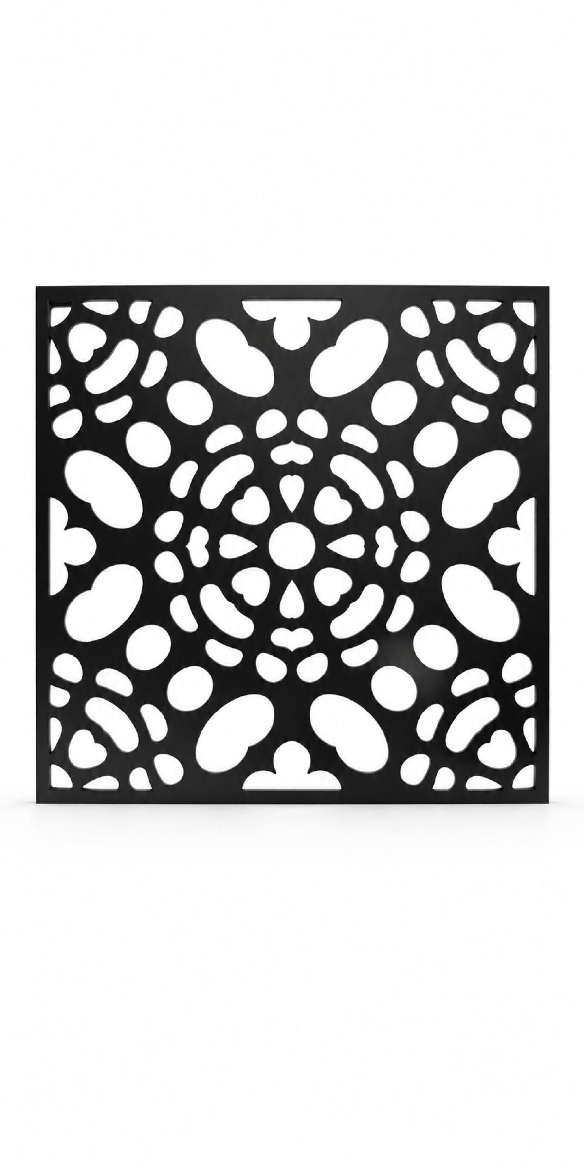 Design 267 Pebble Sunburst Laser Cut Metal Privacy Screen Panel front main view