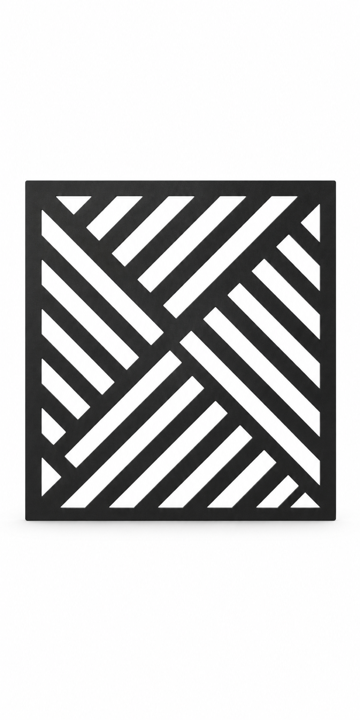 Design 269 Diagonal Stripe Blocks Laser Cut Metal Privacy Screen Panel front main view