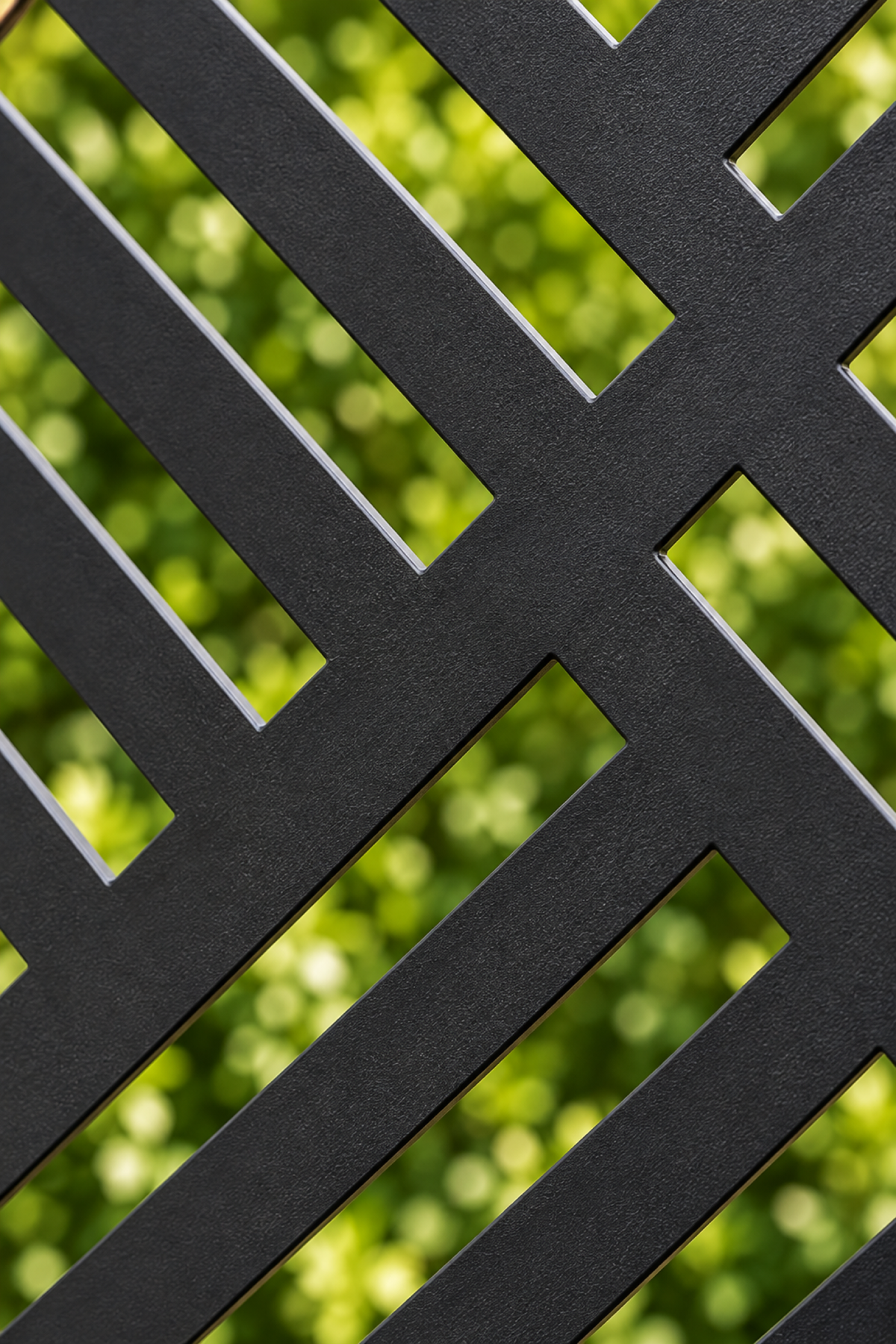 Design 269 Diagonal Stripe Blocks Laser Cut Metal Privacy Screen Panel close-up detail view