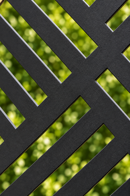 Design 269 Diagonal Stripe Blocks Laser Cut Metal Privacy Screen Panel close-up detail view