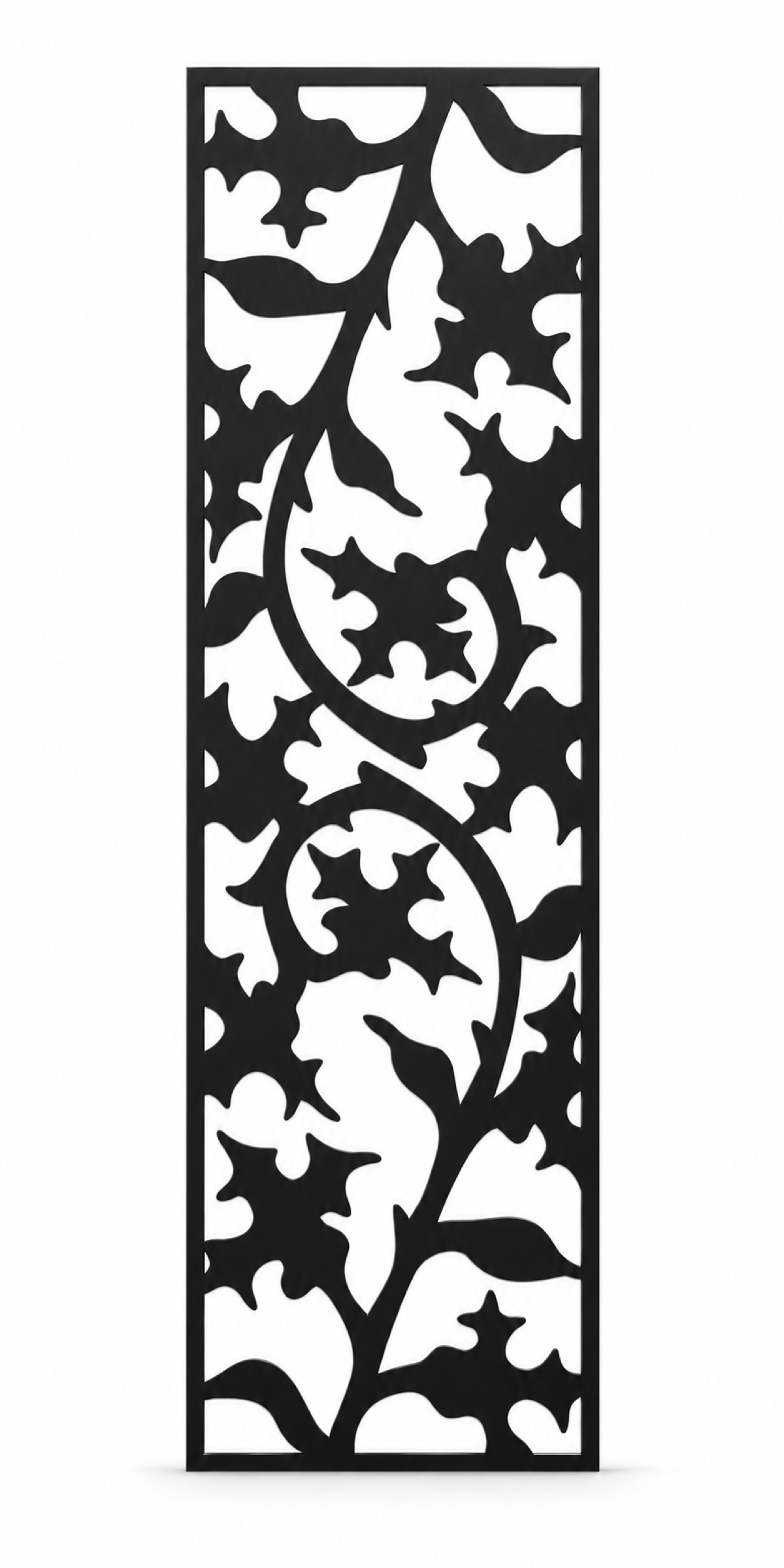 Design 275 Maple Vine Silhouette Laser Cut Metal Privacy Screen Panel front main view