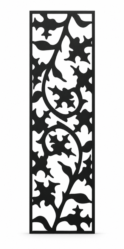 Design 275 Maple Vine Silhouette Laser Cut Metal Privacy Screen Panel front main view