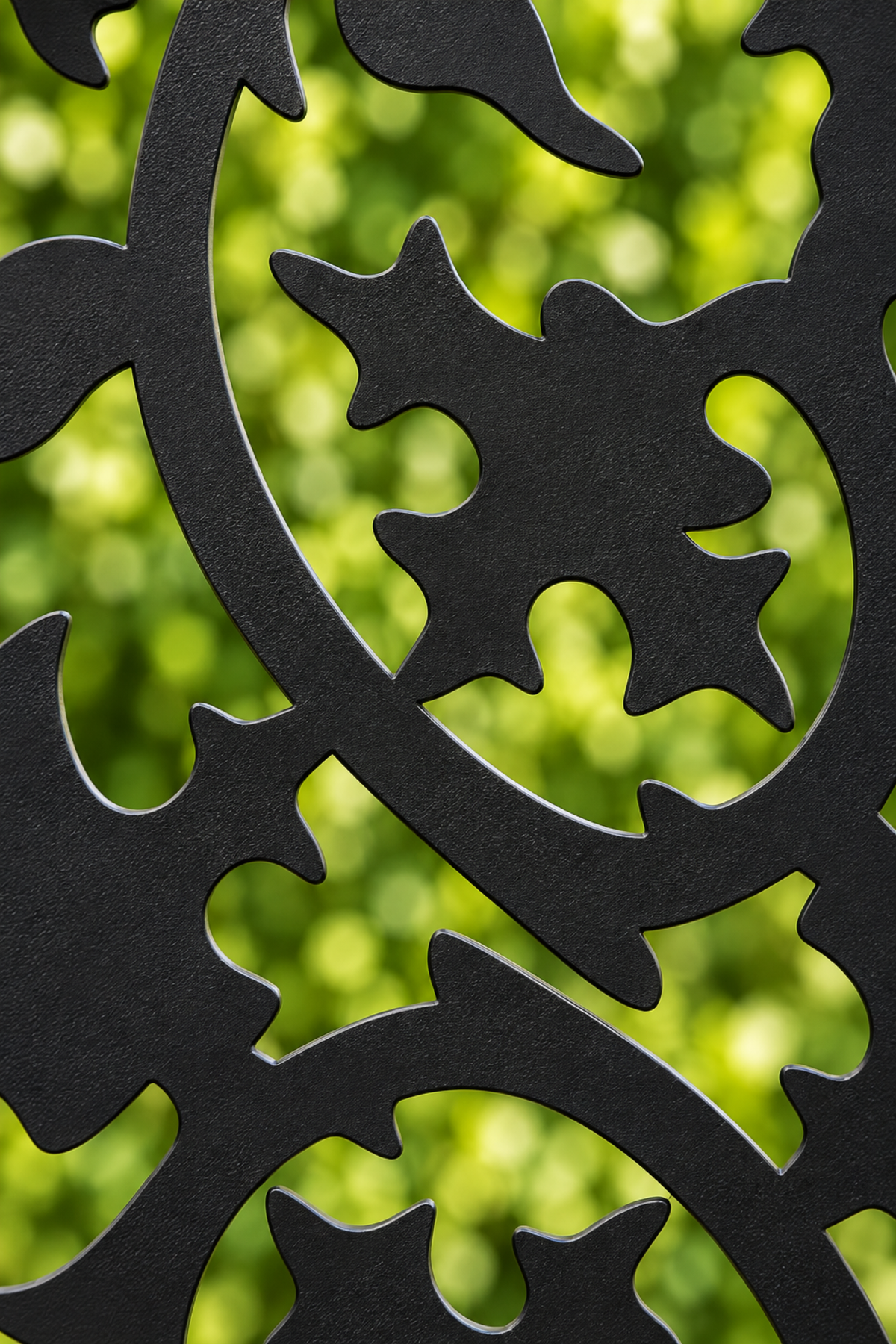 Design 275 Maple Vine Silhouette Laser Cut Metal Privacy Screen Panel close-up detail view