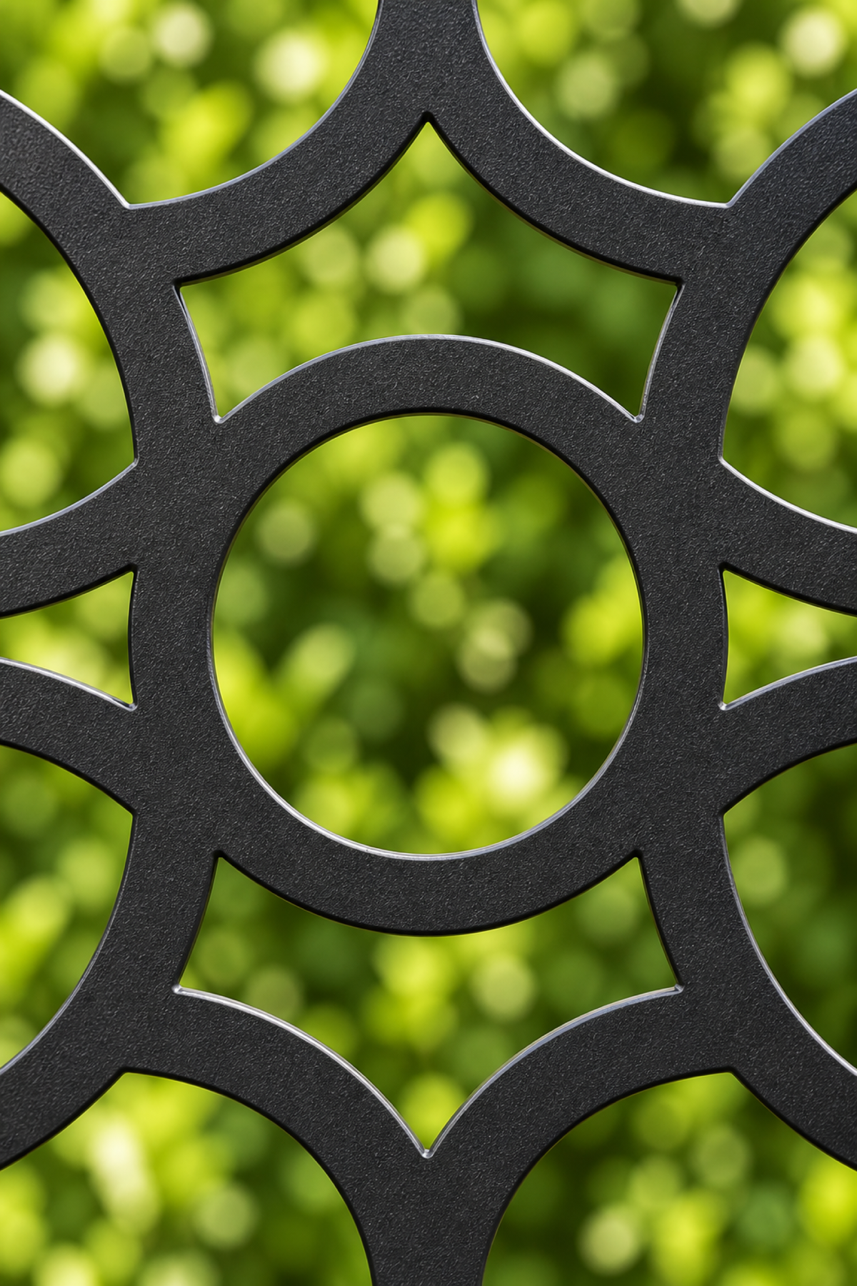 Design 276 Soft Loop Chain Laser Cut Metal Privacy Screen Panel close-up detail view