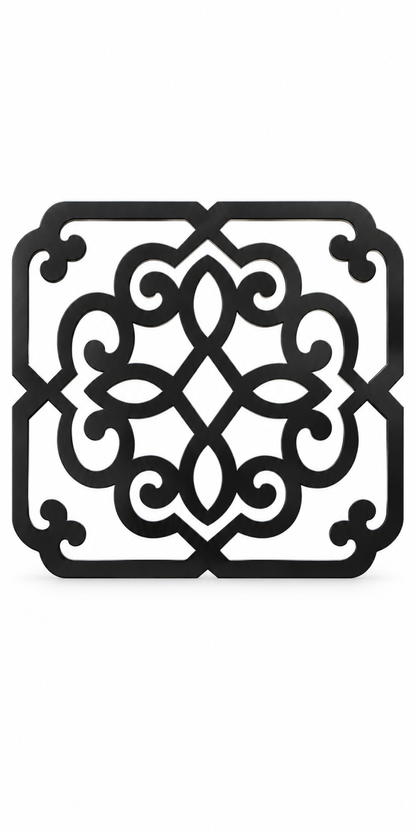 Design 283 Ornate Knot Medallion Laser Cut Metal Privacy Screen Panel front main view