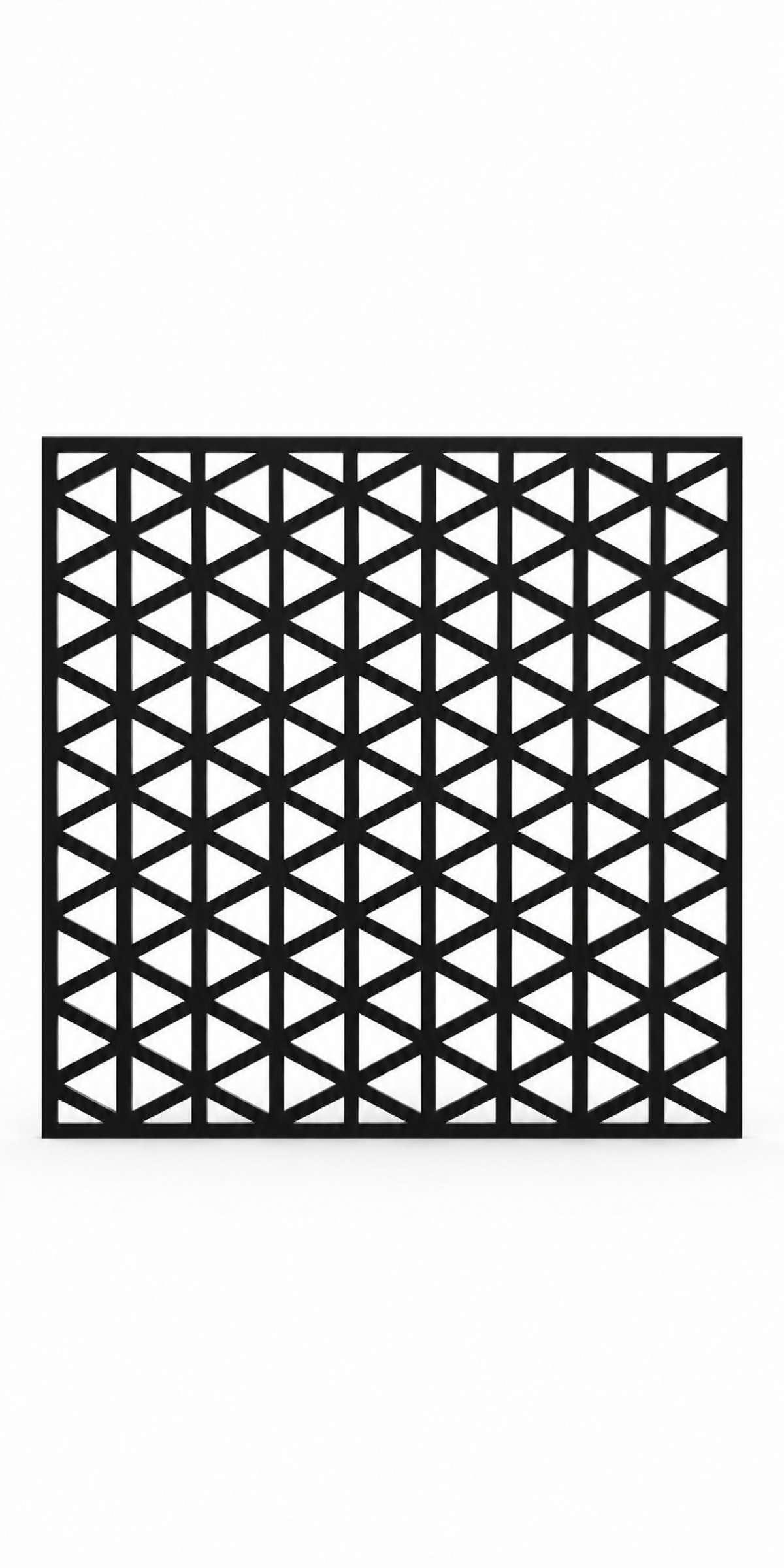 Design 285 Isometric Cube Grid Laser Cut Metal Privacy Screen Panel front main view