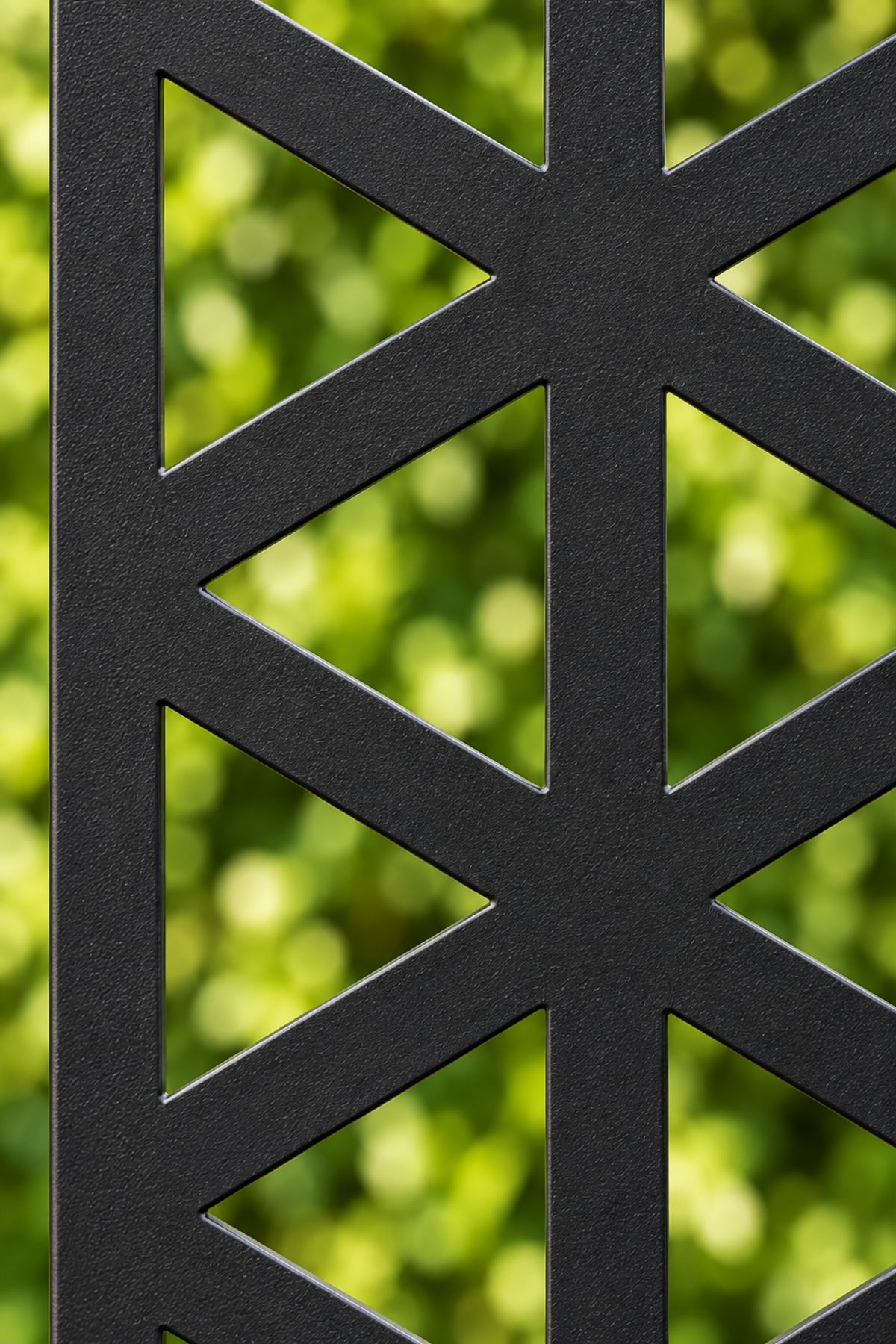 Design 285 Isometric Cube Grid Laser Cut Metal Privacy Screen Panel close-up detail view