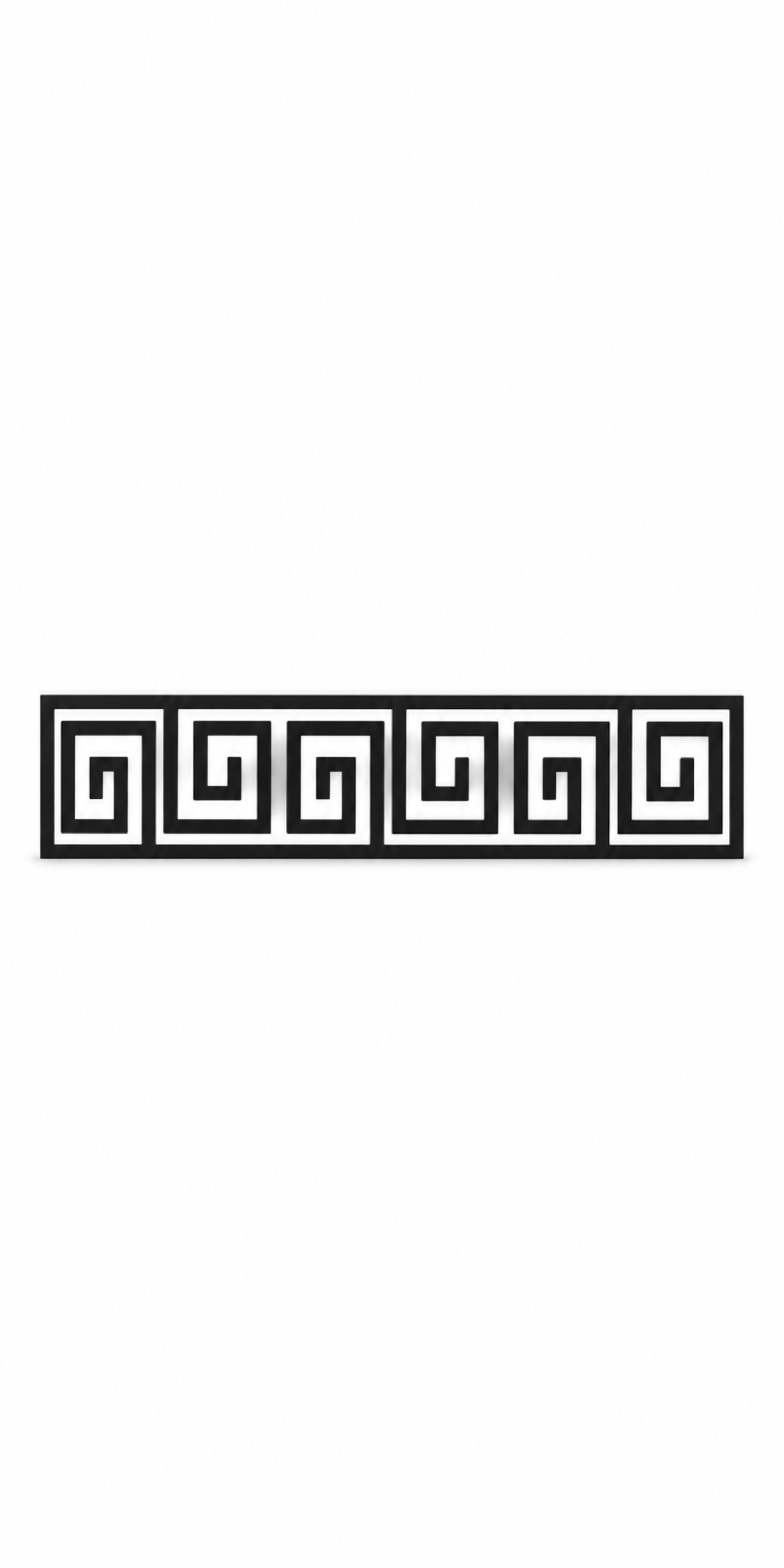 Design 289 Greek Key Border Laser Cut Metal Privacy Screen Panel front main view