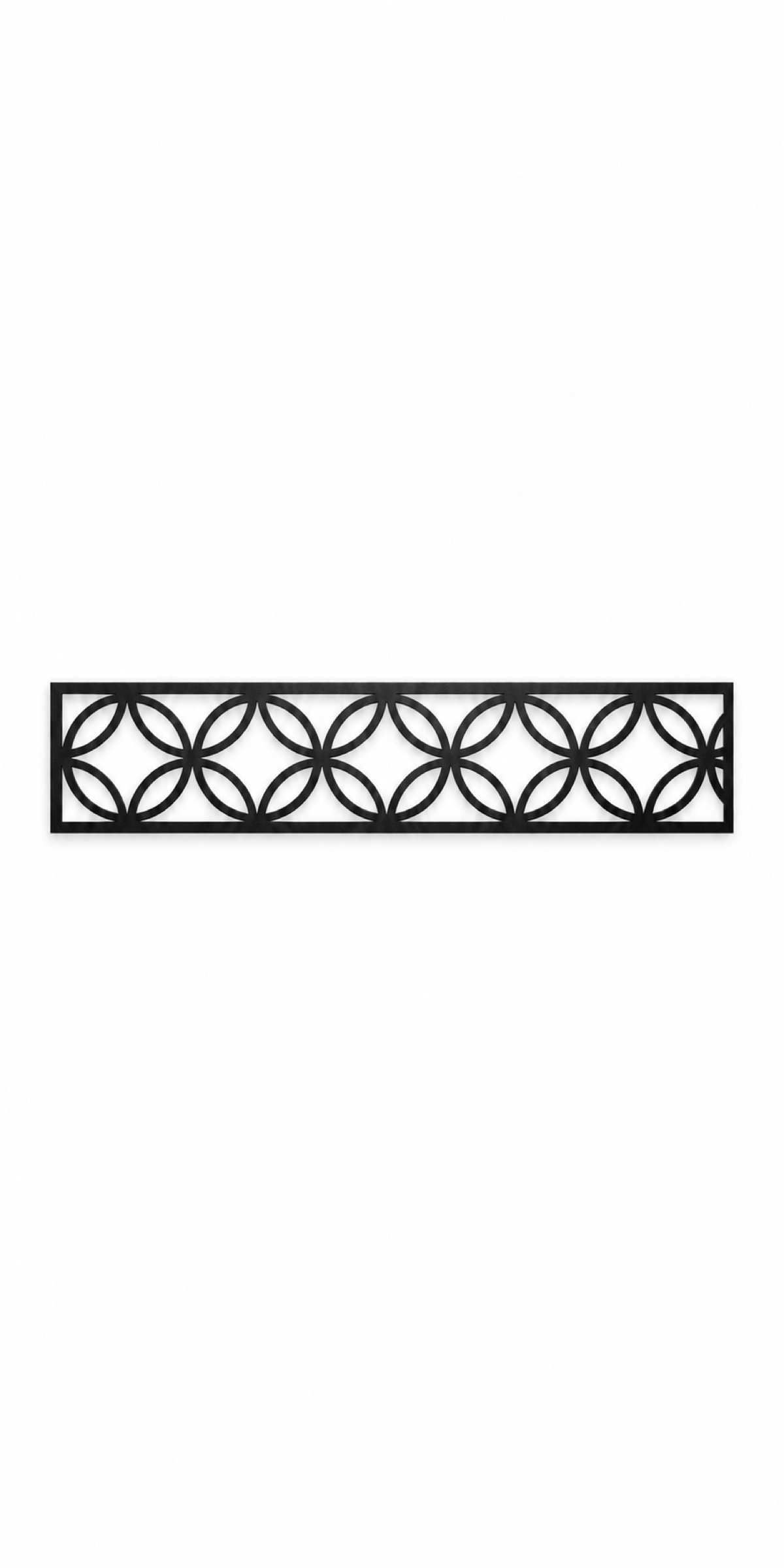 Design 293 Flower Ring Border Laser Cut Metal Privacy Screen Panel front main view