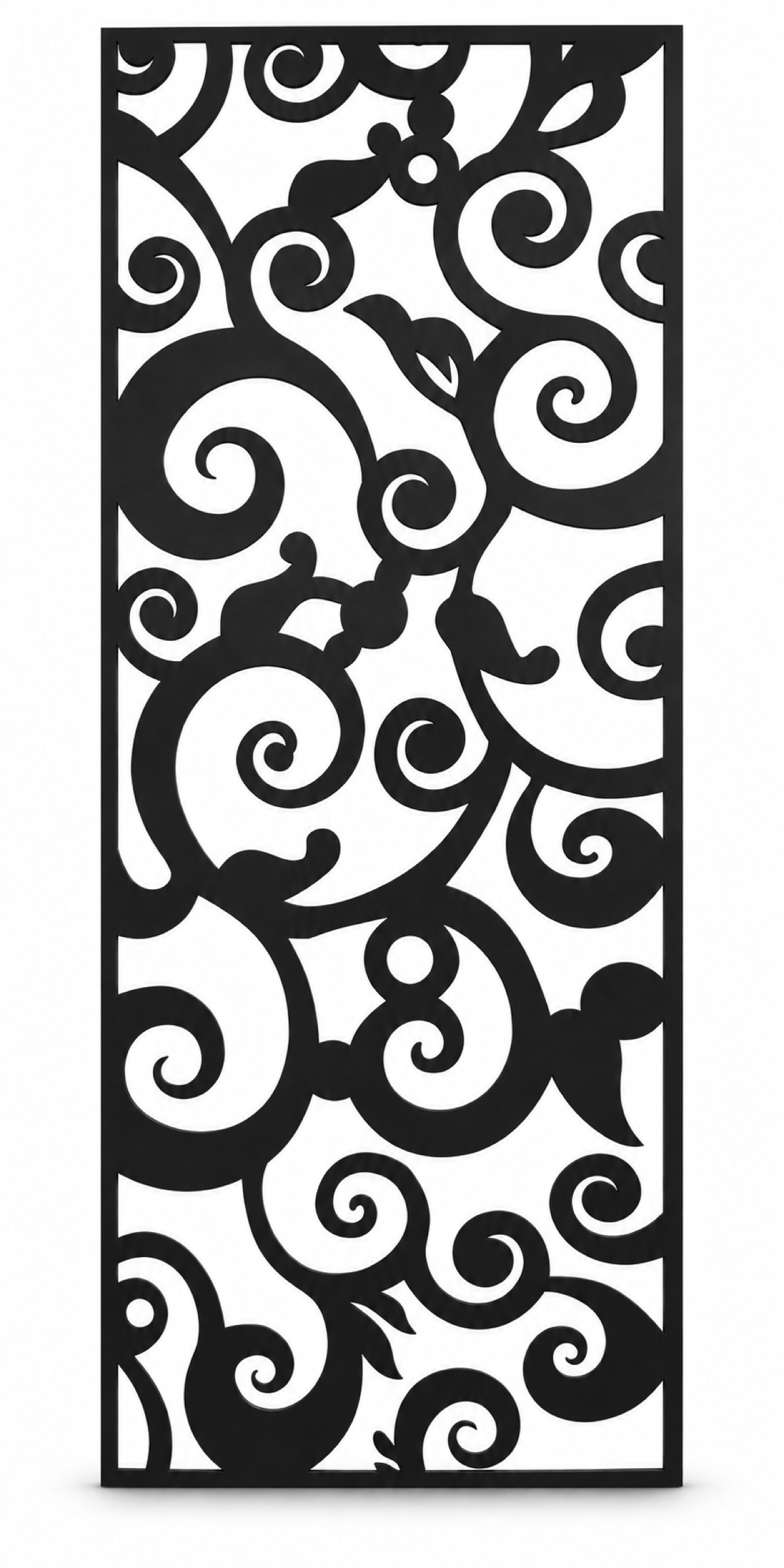 Design 295 Large Cloud Column Laser Cut Metal Privacy Screen Panel front main view