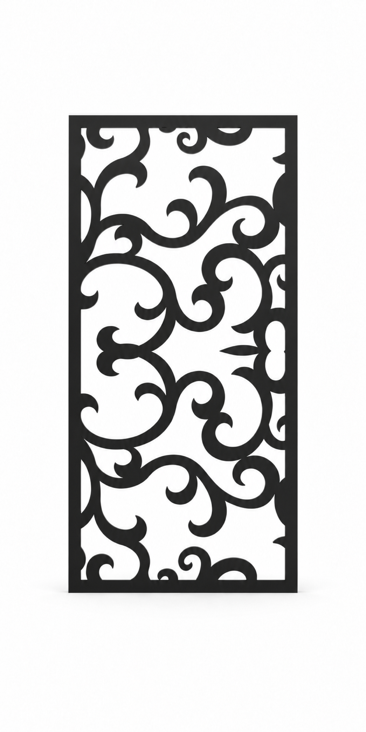 Design 296 Narrow Cloud Column Laser Cut Metal Privacy Screen Panel front main view