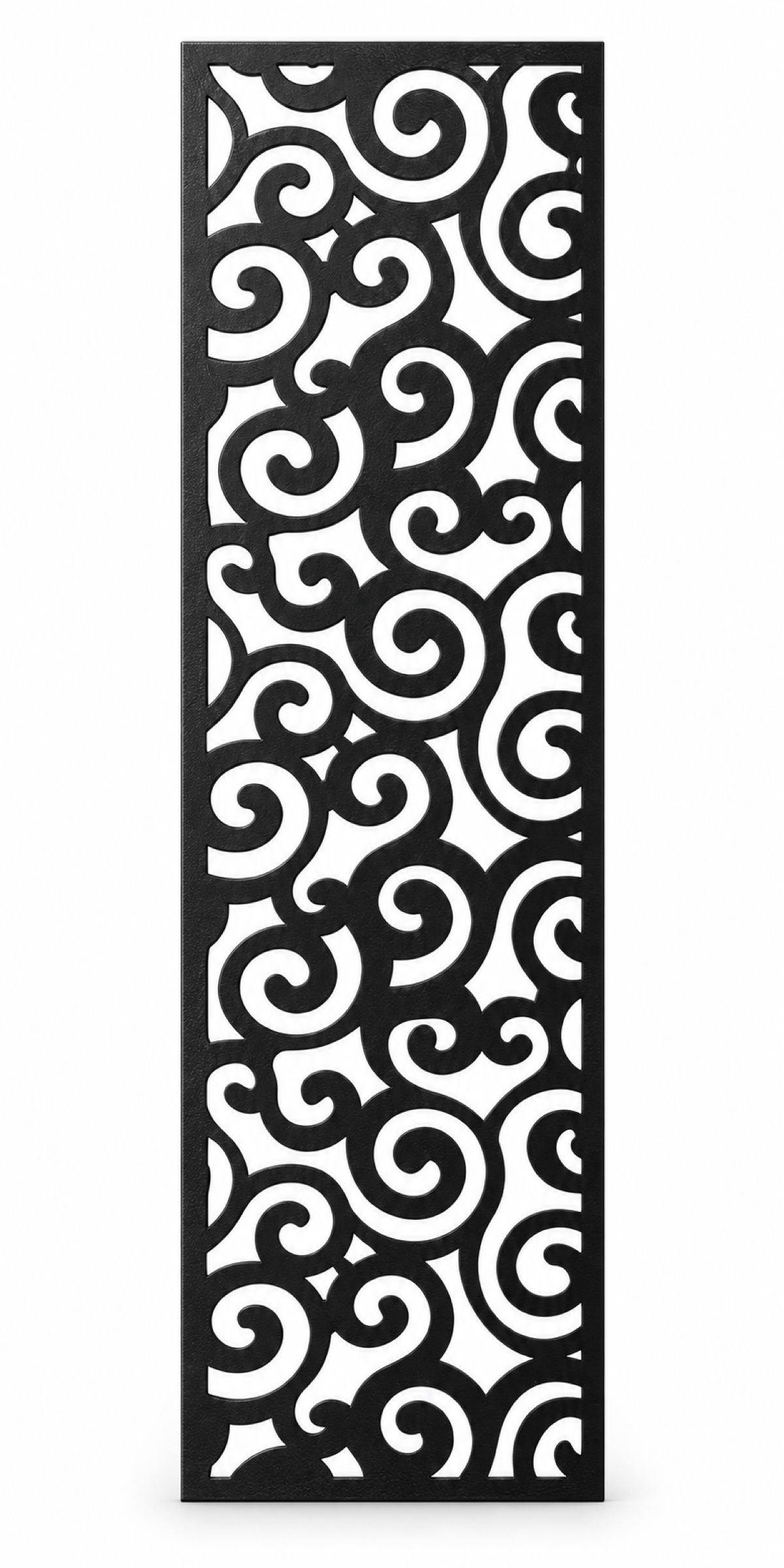 Design 297 Spiral Cloud Column Laser Cut Metal Privacy Screen Panel front main view