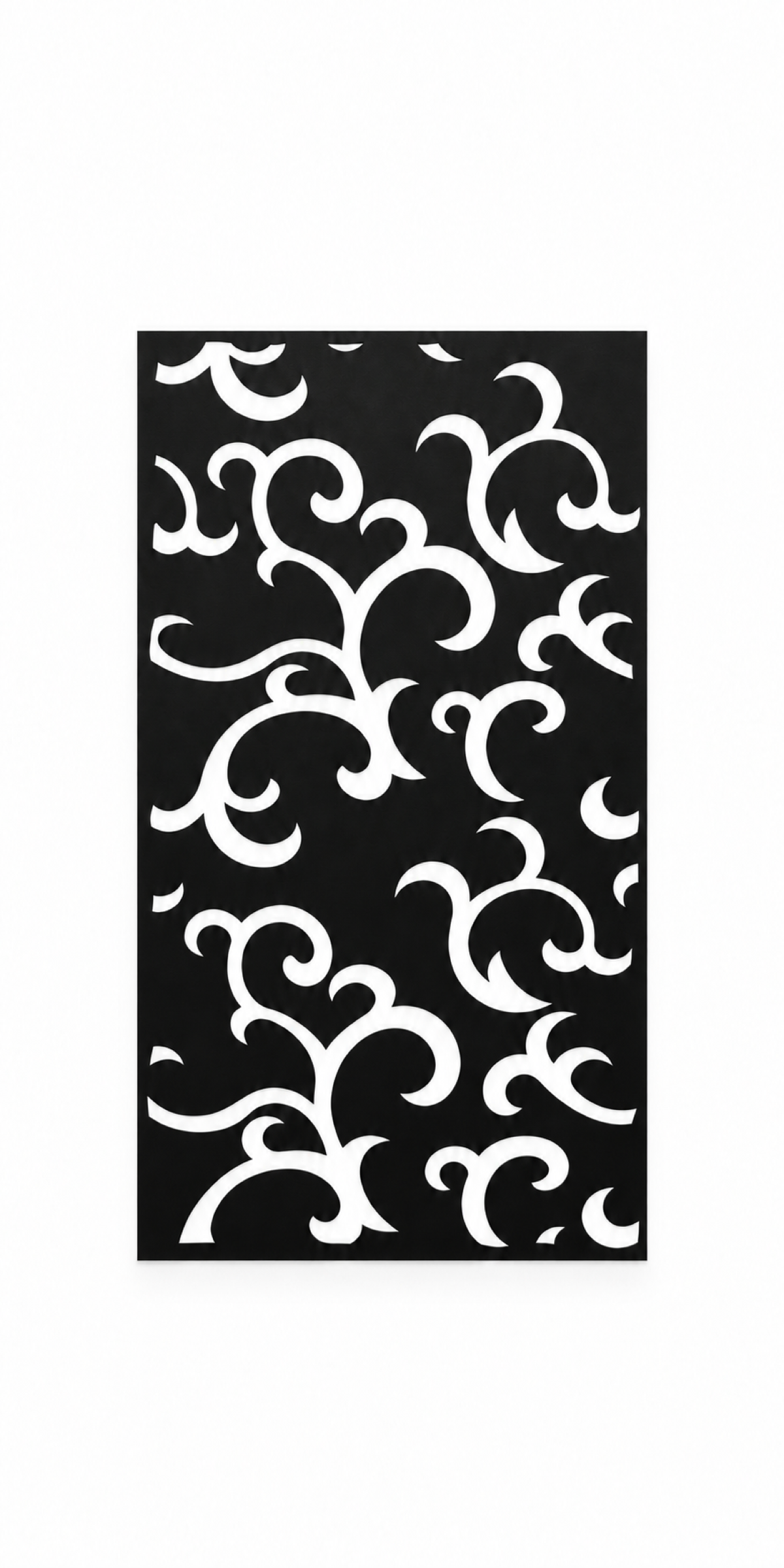 Design 298 Hook Cloud Column Laser Cut Metal Privacy Screen Panel front main view