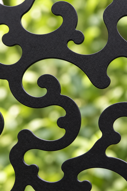 Design 299 Cloud Wave Field Laser Cut Metal Privacy Screen Panel close-up detail view