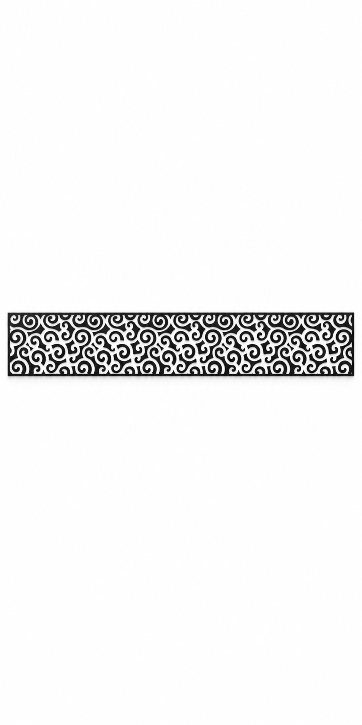 Design 305 Fine Cloud Border Laser Cut Metal Privacy Screen Panel front main view