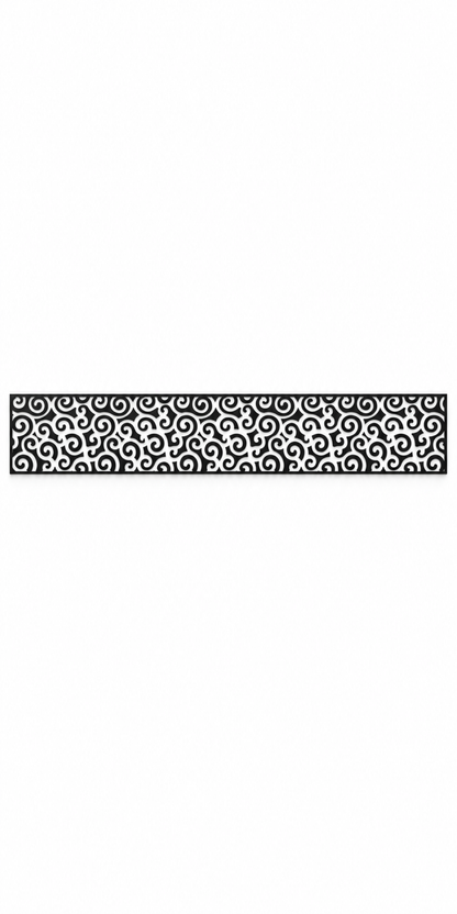 Design 305 Fine Cloud Border Laser Cut Metal Privacy Screen Panel front main view