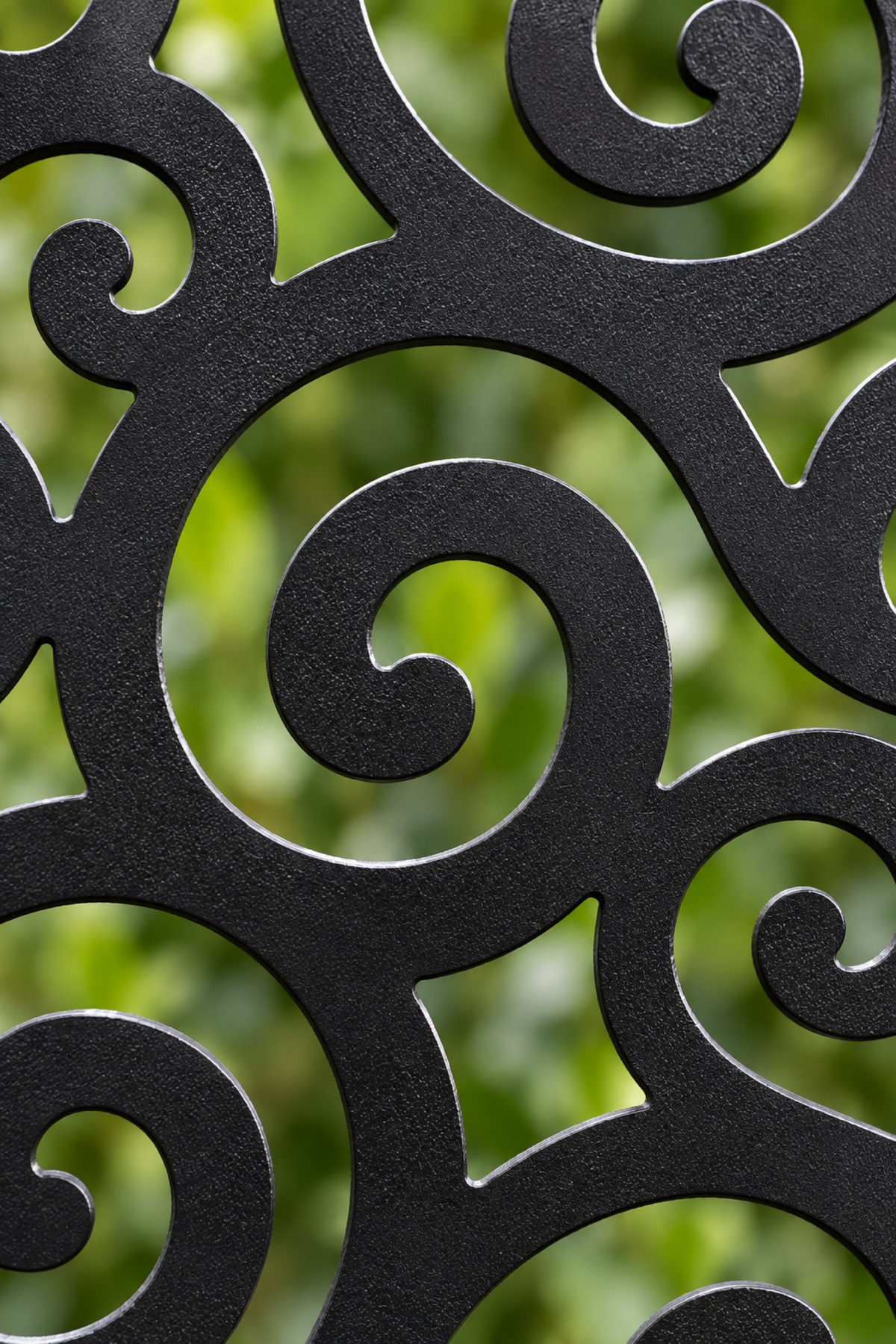 Design 305 Fine Cloud Border Laser Cut Metal Privacy Screen Panel close-up detail view