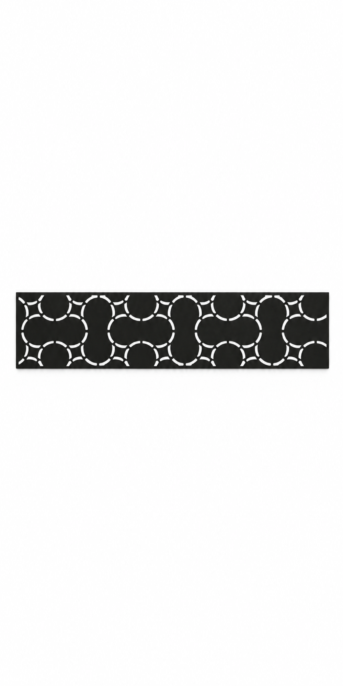 Design 307 Pebble Link Border Laser Cut Metal Privacy Screen Panel front main view