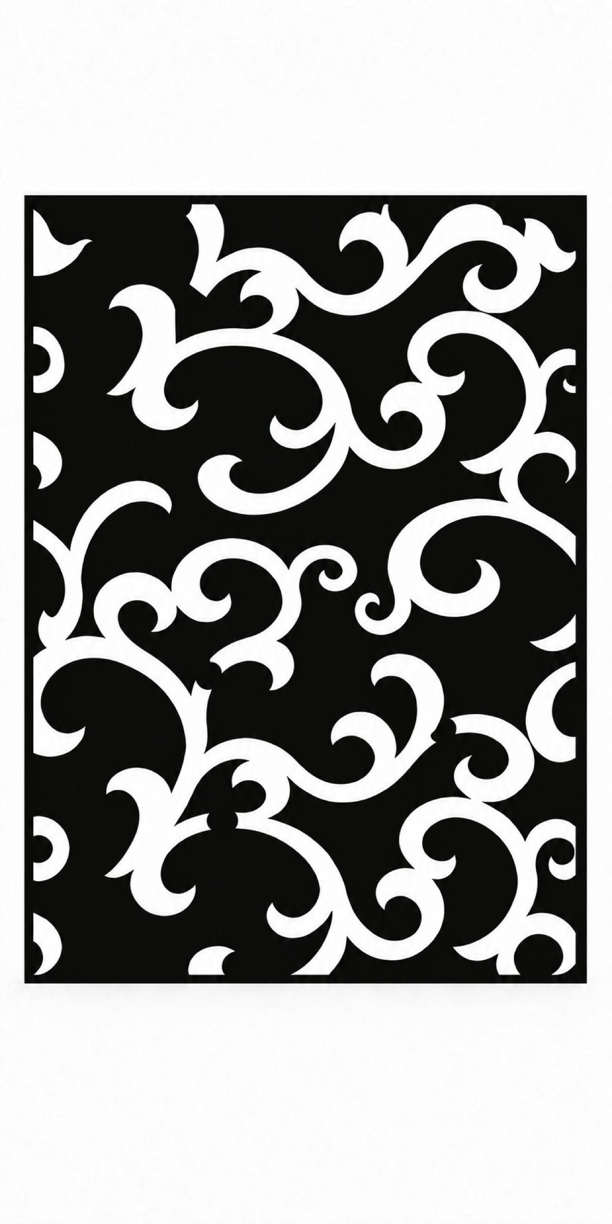 Design 308 Large Cloud Crest Laser Cut Metal Privacy Screen Panel front main view