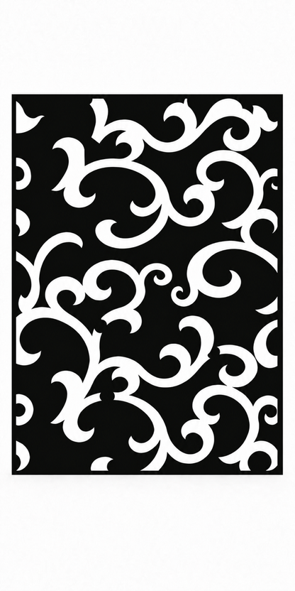Design 308 Large Cloud Crest Laser Cut Metal Privacy Screen Panel front main view