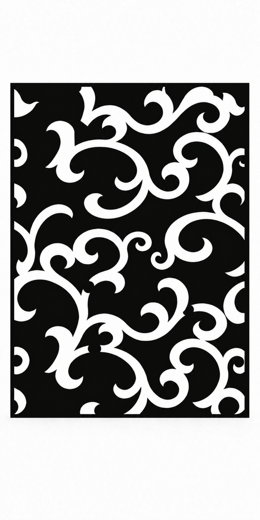 Design 308 Large Cloud Crest Laser Cut Metal Privacy Screen Panel front main view