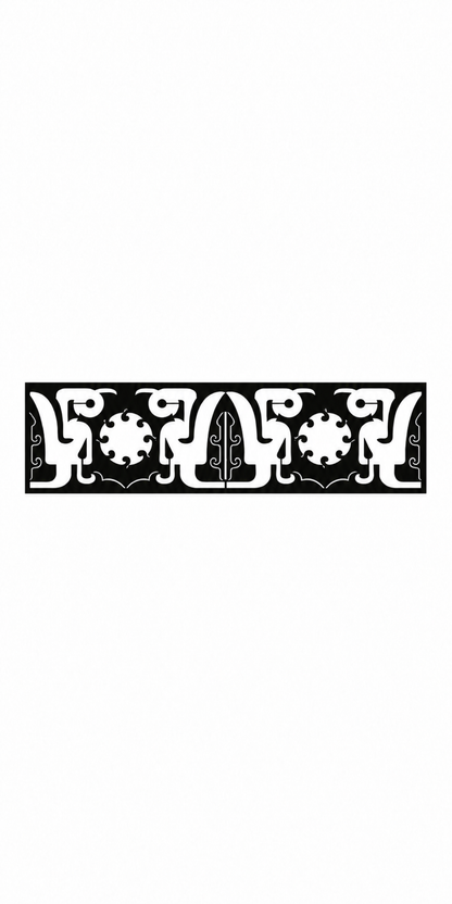 Design 324 Scalloped Crown Border Laser Cut Metal Privacy Screen Panel front main view