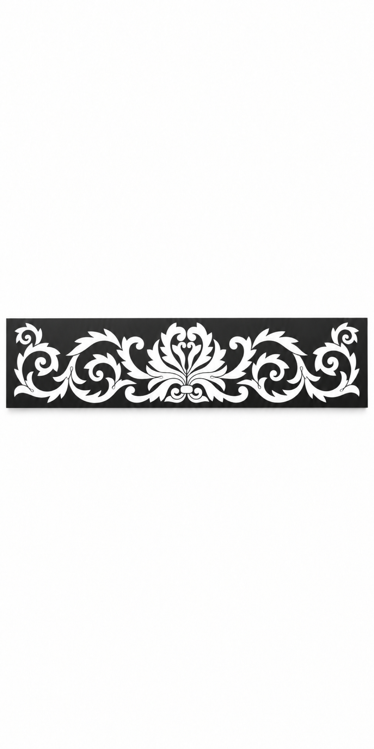 Design 325 Lotus Scroll Border Laser Cut Metal Privacy Screen Panel front main view