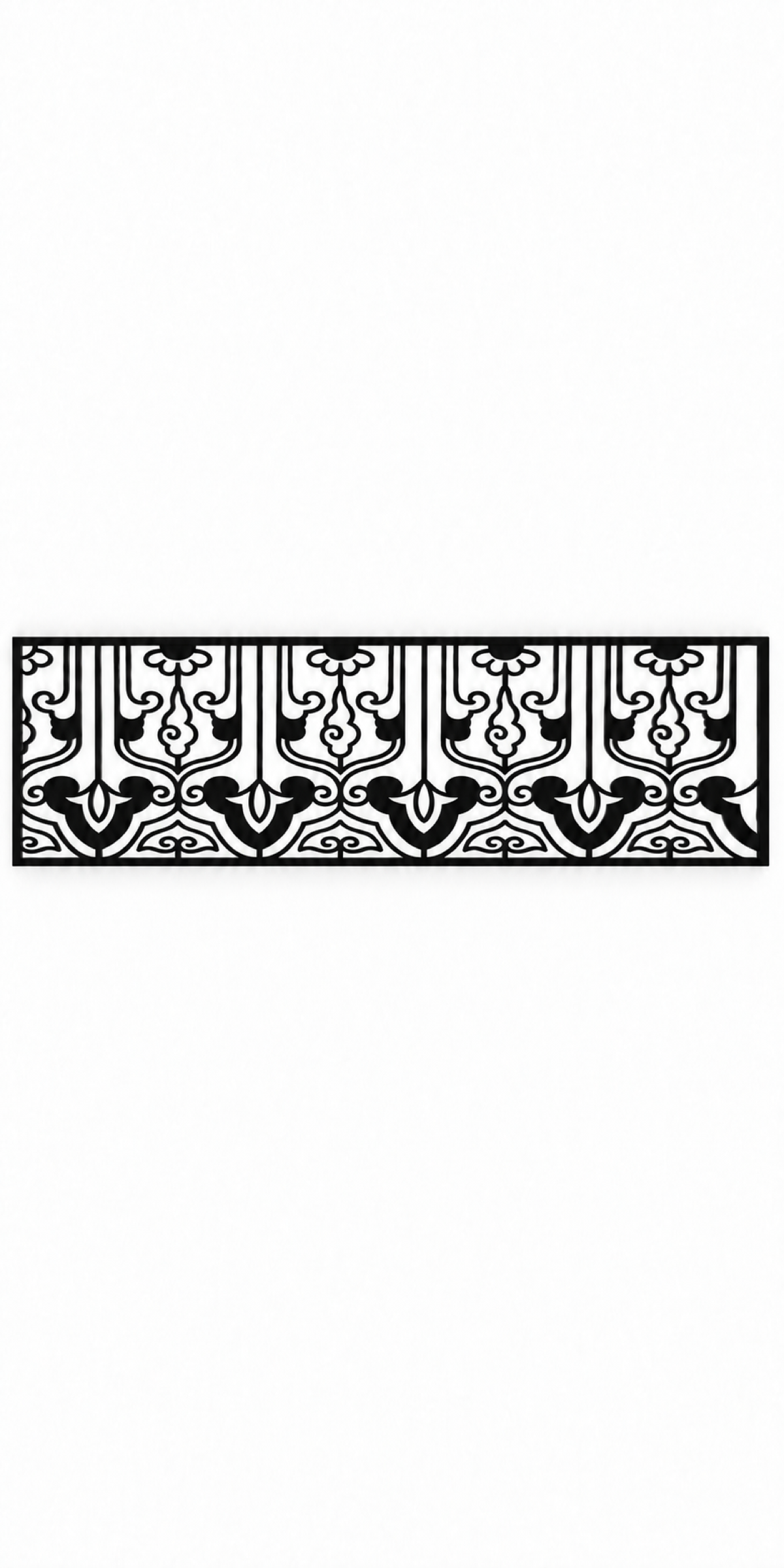 Design 334 Palace Column Border Laser Cut Metal Privacy Screen Panel front main view