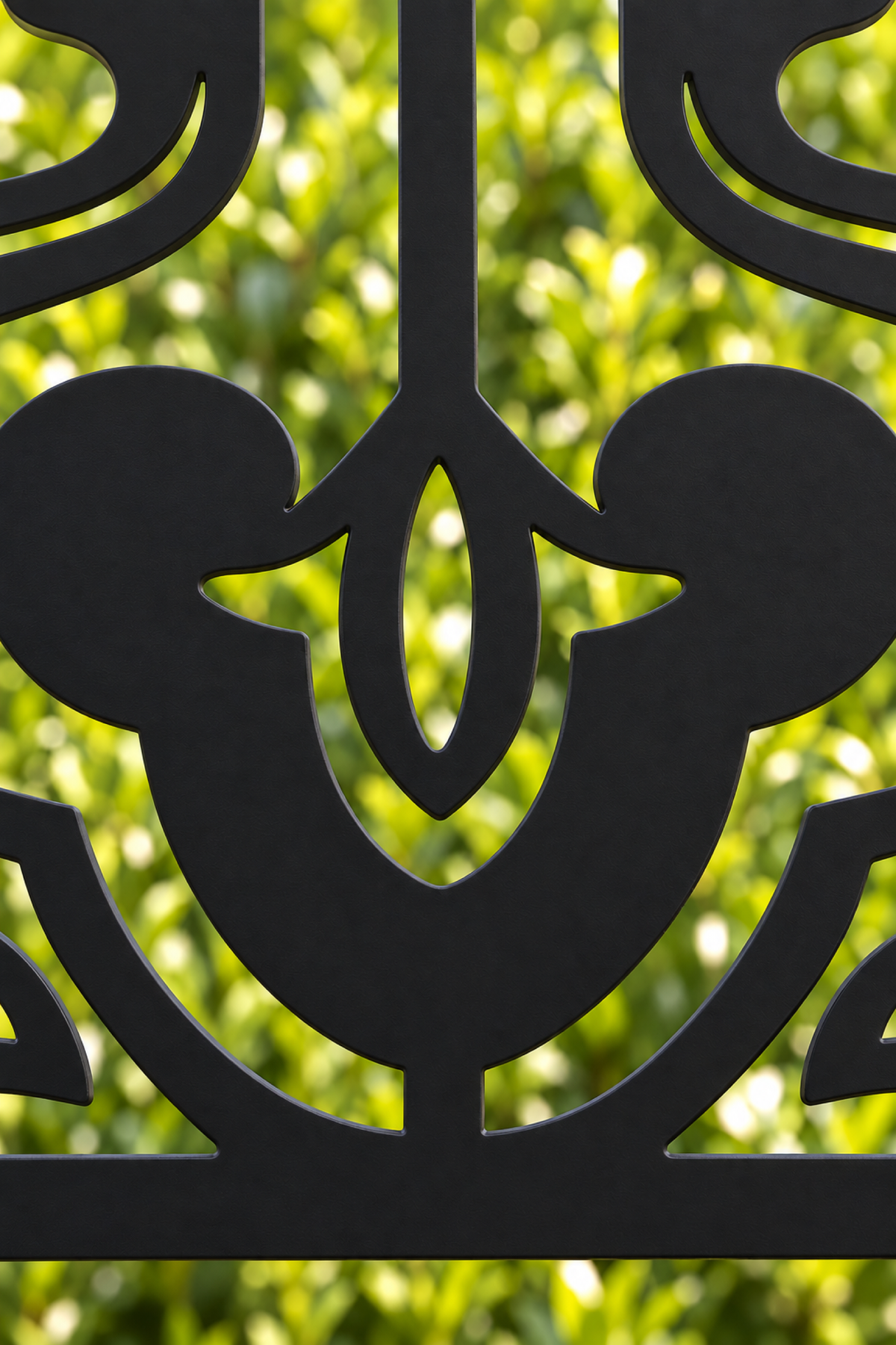 Design 334 Palace Column Border Laser Cut Metal Privacy Screen Panel close-up detail view