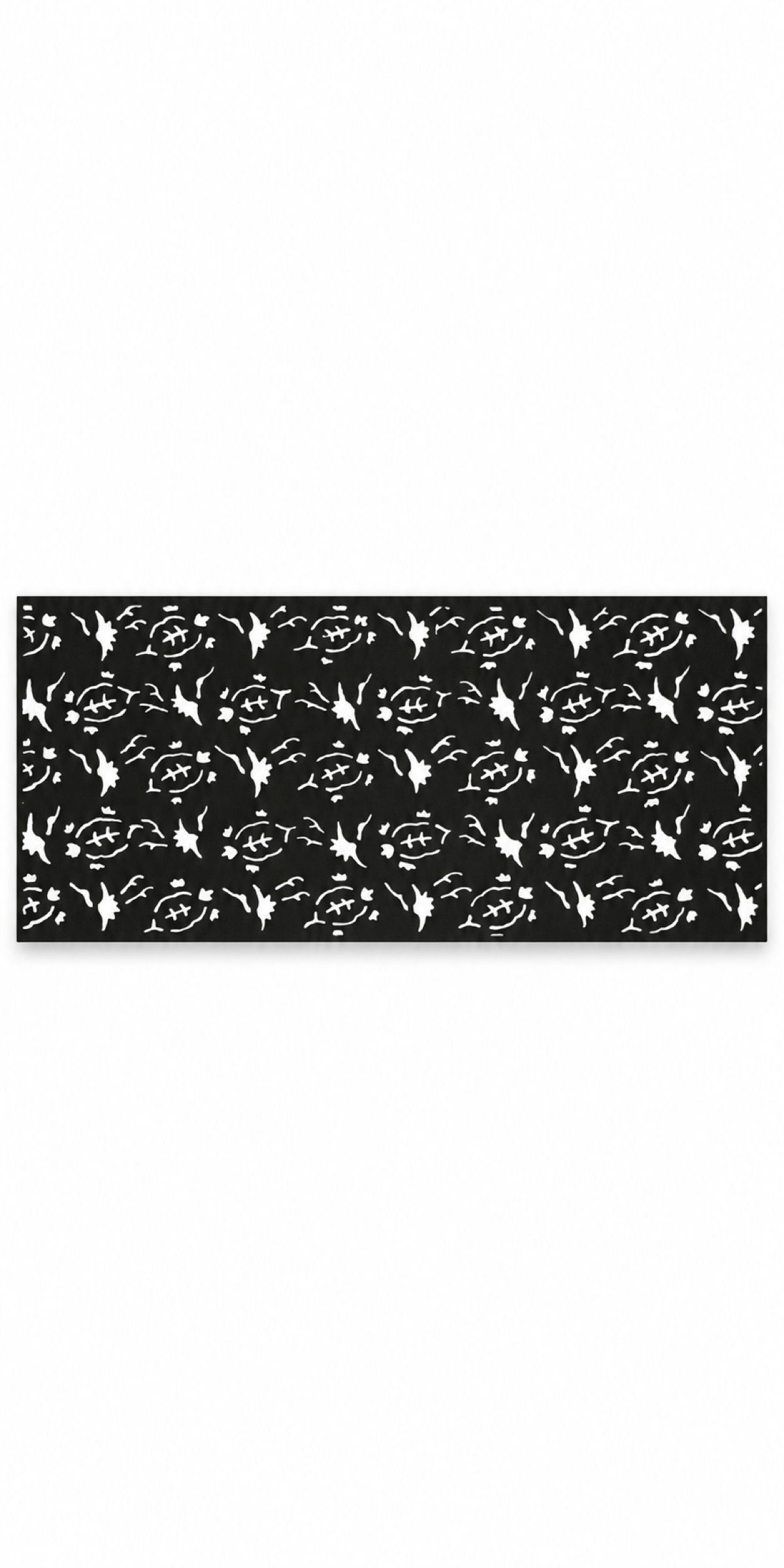 Design 344 Night Leaf Scatter Laser Cut Metal Privacy Screen Panel front main view