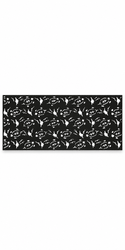 Design 344 Night Leaf Scatter Laser Cut Metal Privacy Screen Panel front main view