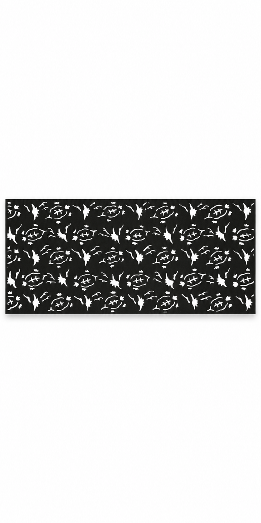 Design 344 Night Leaf Scatter Laser Cut Metal Privacy Screen Panel front main view