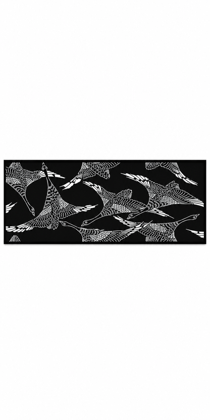Design 348 Swimming Koi Border Laser Cut Metal Privacy Screen Panel front main view