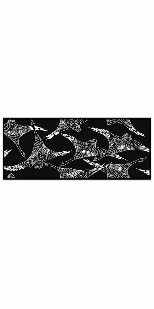Design 348 Swimming Koi Border Laser Cut Metal Privacy Screen Panel front main view