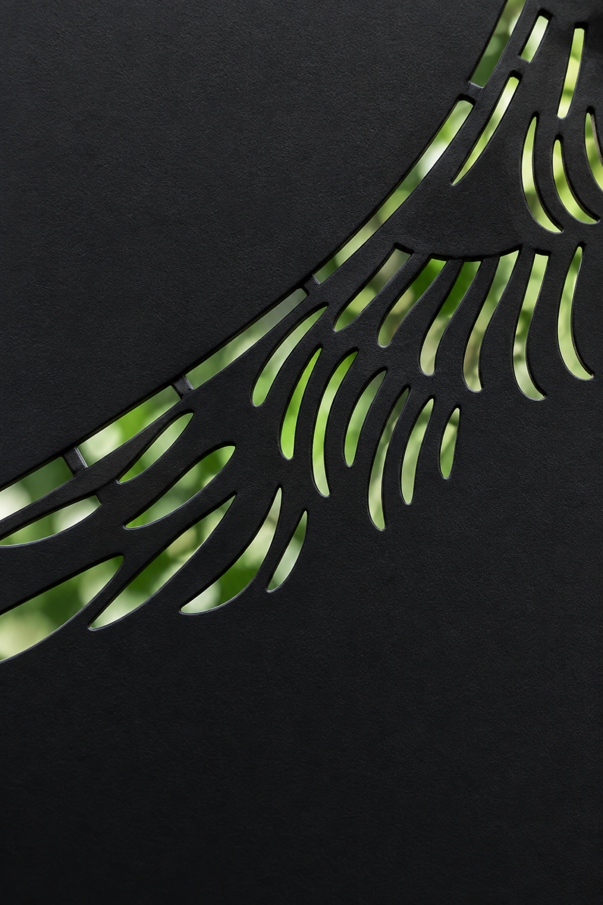 Design 348 Swimming Koi Border Laser Cut Metal Privacy Screen Panel close-up detail view