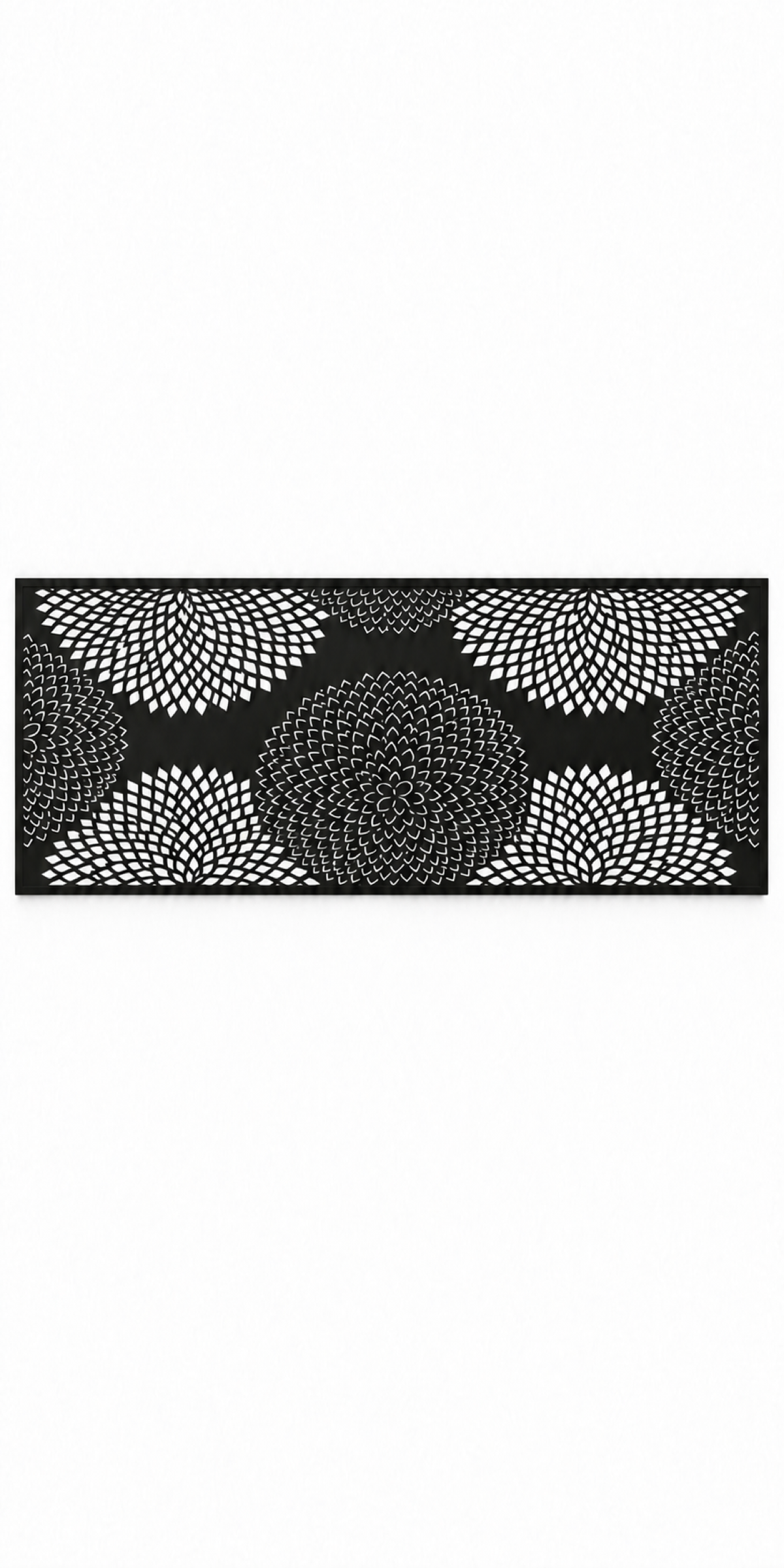 Design 352 Chrysanthemum Dot Field Laser Cut Metal Privacy Screen Panel front main view